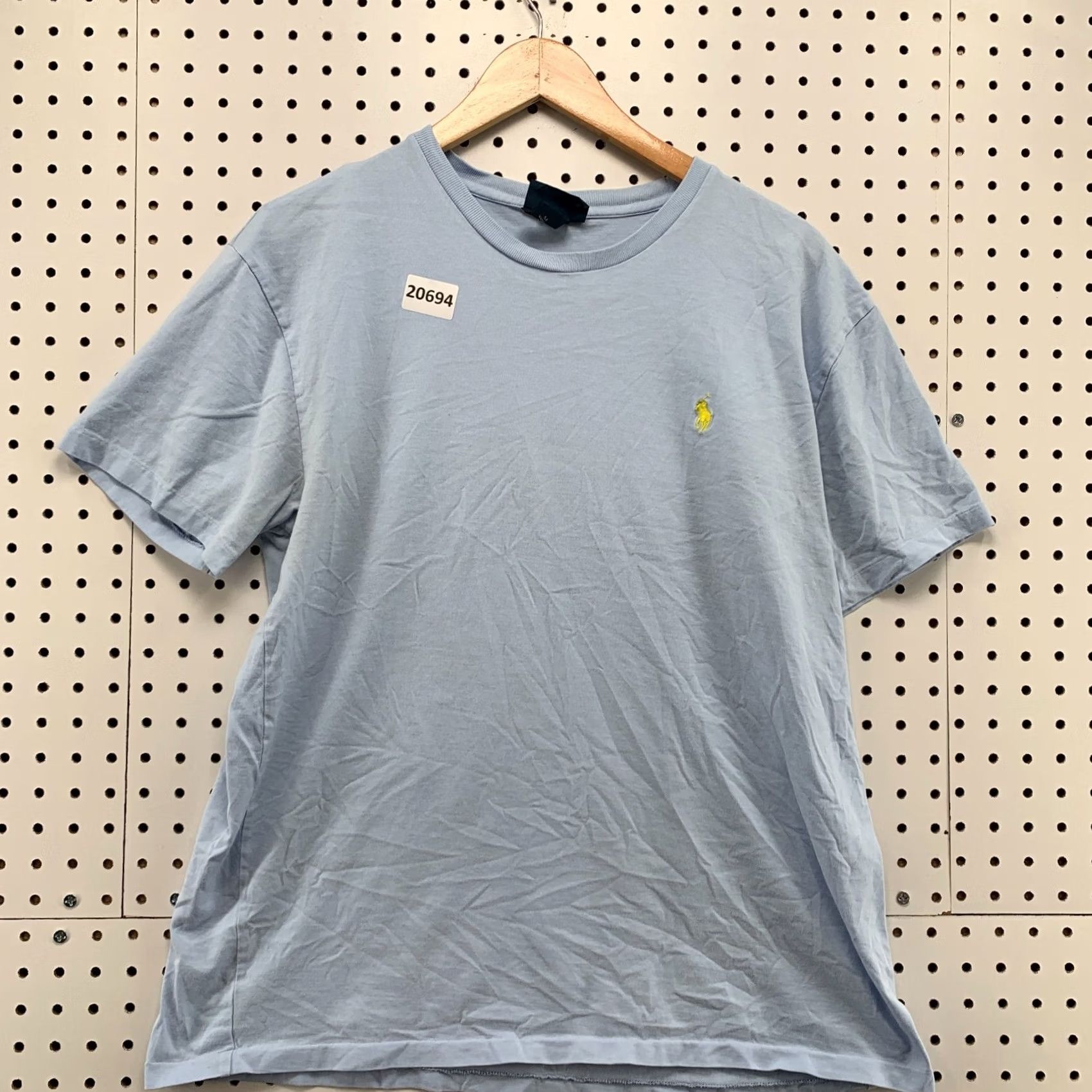 Polo Ralph Lauren Polo Ralph Lauren Shirt Mens Medium Blue Yellow Pony Short Sleeve Crew Neck Cotton, Regular Fit Size US M / EU 48-50 / 2 - 7 Thumbnail