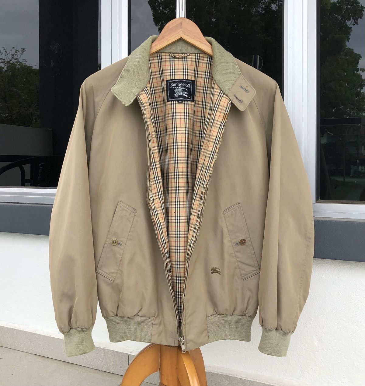 Burberry VTG Burberrys Embroidery Logo Lined Novacheck Bomber Jacket Size US M / EU 48-50 / 2 - 1 Thumbnail