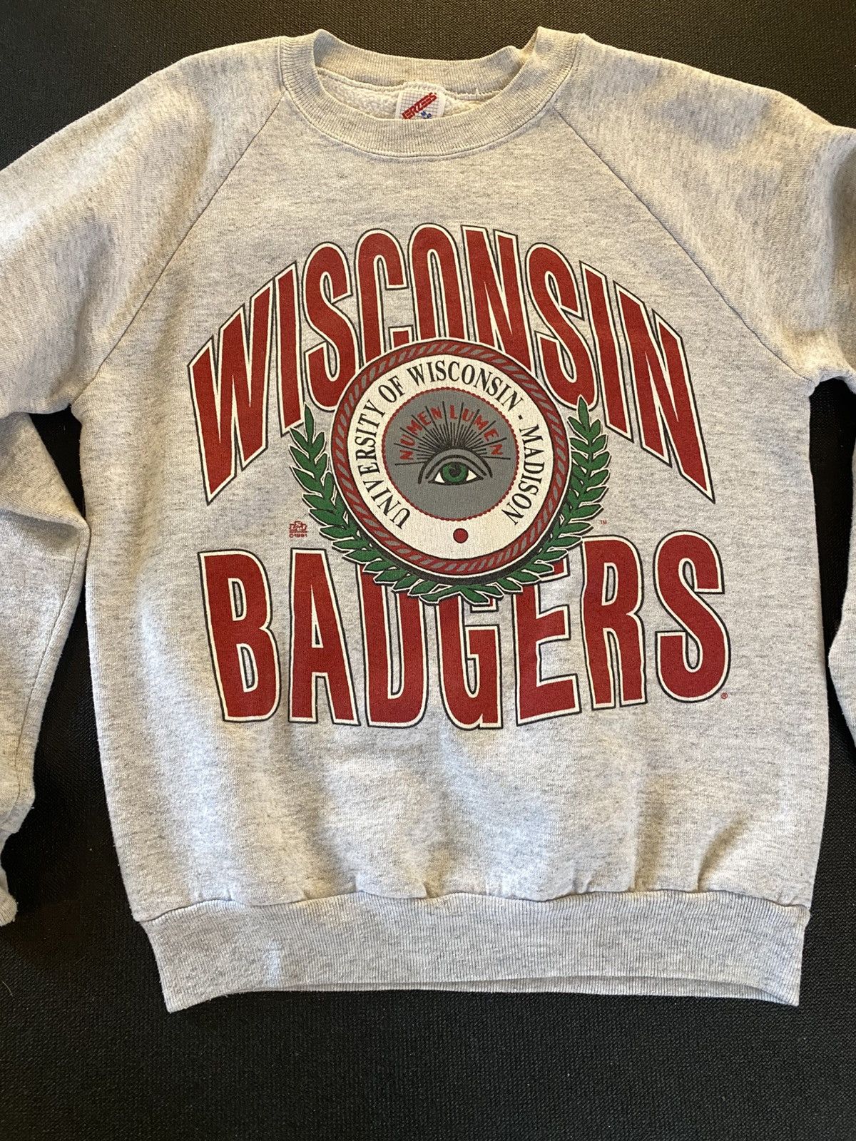 Jerzees 90s Wisconsin Badgers Numen Lumen Eye Crewneck Jerzees Size US M / EU 48-50 / 2 - 1 Thumbnail