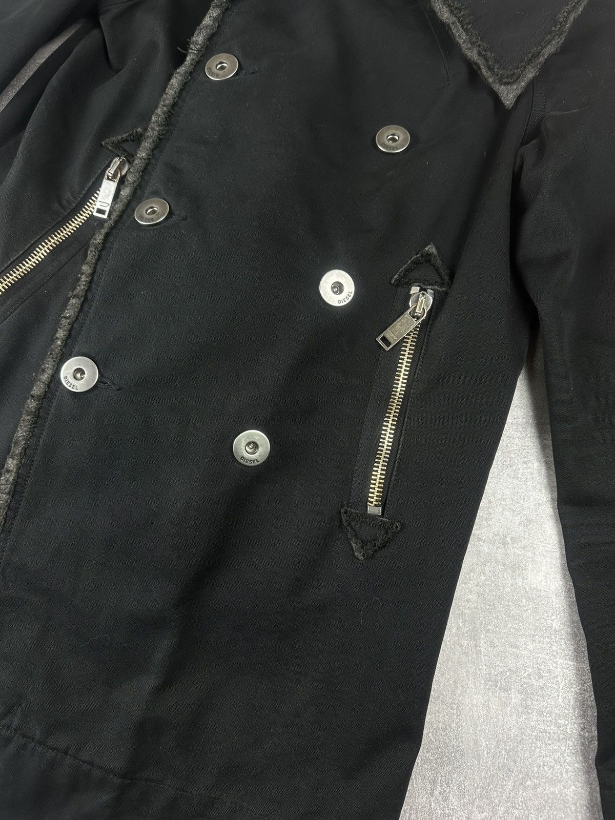Diesel Women’s Diesel Double Breasted Black Avant Gard Jacket Size S / US 4 / IT 40 - 4 Thumbnail