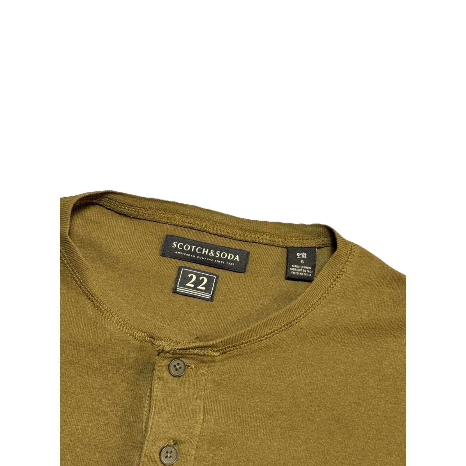 Scotch & Soda VINTAGE Scotch & Soda Long Sleeve Henley Style Shirt Mens Size S Brown Henley Button-Up Shirt Mens S Brown Size US S / EU 44-46 / 1 - 6 Thumbnail