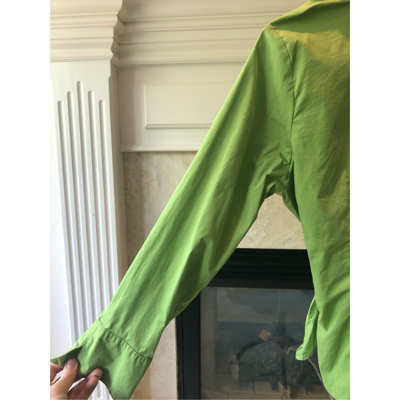 Other Dress Barn Women’s Light Green Wrap Style Collared Blouse Si Size L / US 10 / IT 46 - 3 Thumbnail