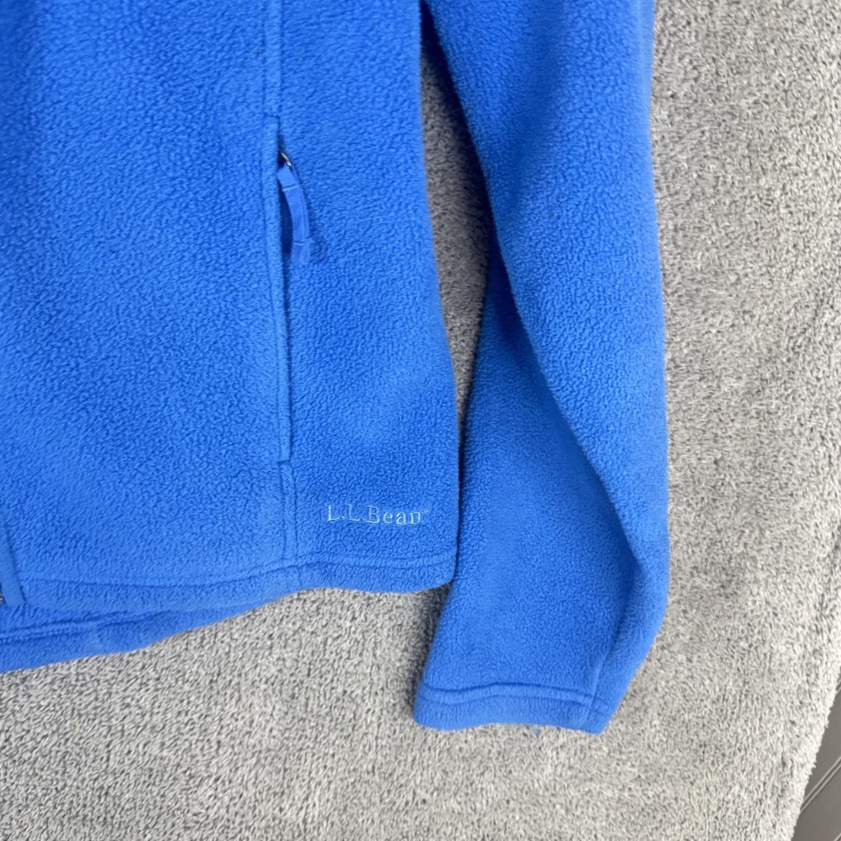 Vintage L.L.Bean Fleece Jacket Womens Large Blue Full Zip Pockets Outdoor Warm Regular Fit Size L / US 10 / IT 46 - 3 Thumbnail