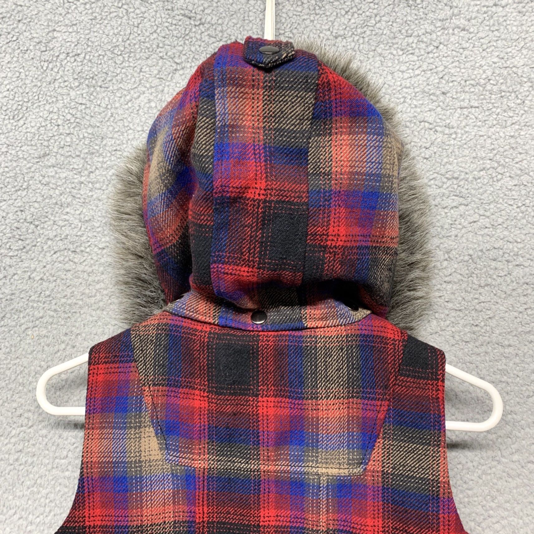 BB Dakota Jack BB Dakota Vest Women’s S Removable Hood Full Zip 4 Button Closure 2 Pockets Multi-Color Plaid Vest Womens Size S / US 4 / IT 40 - 5 Thumbnail