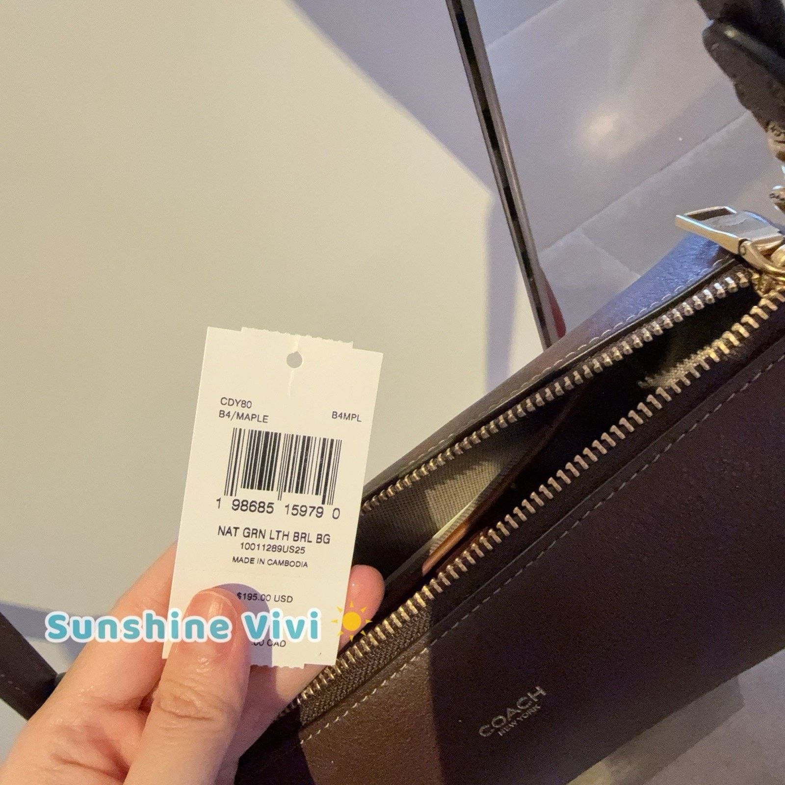 Coach NWT Coach Small Barrel Bag Leather Handbag CDY80 Brass/maple Size ONE SIZE - 7 Thumbnail