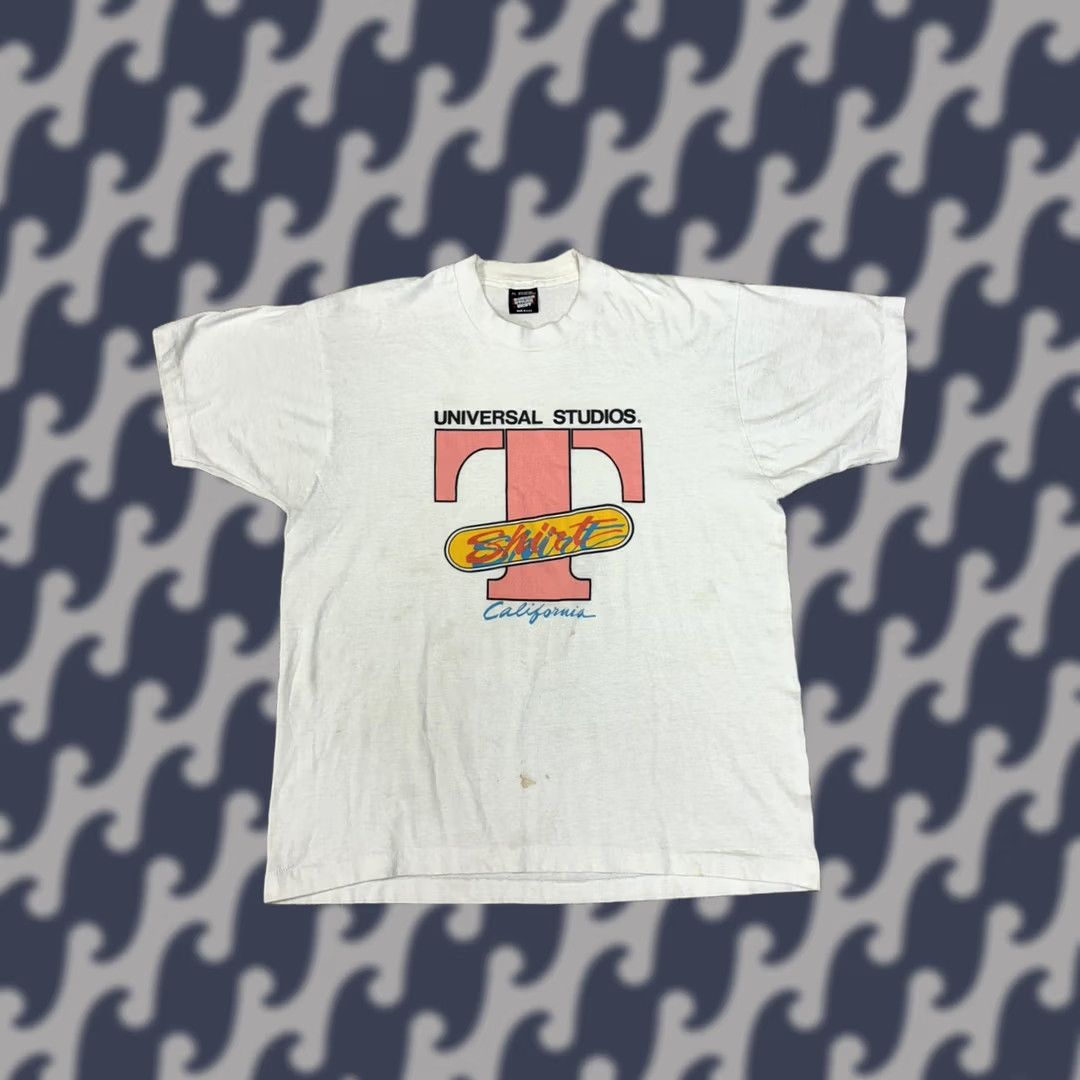 Vintage VINTAGE Screen Stars Best Universal Studios California T-Shirt XL White Disco 1990s Mens Size US XL / EU 56 / 4 - 1 Thumbnail