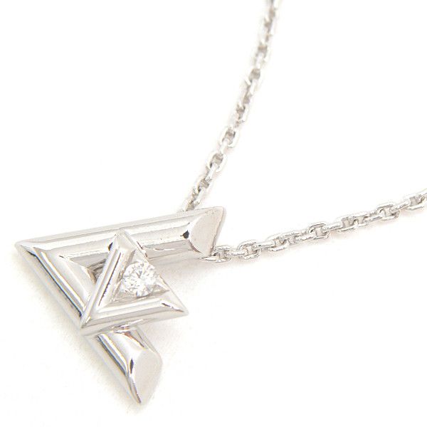 Louis Vuitton Louis Vuitton Louis Vuitton White Gold Necklace Q93806 Metal Necklace 75892 in Great Condition Size ONE SIZE - 1 Thumbnail