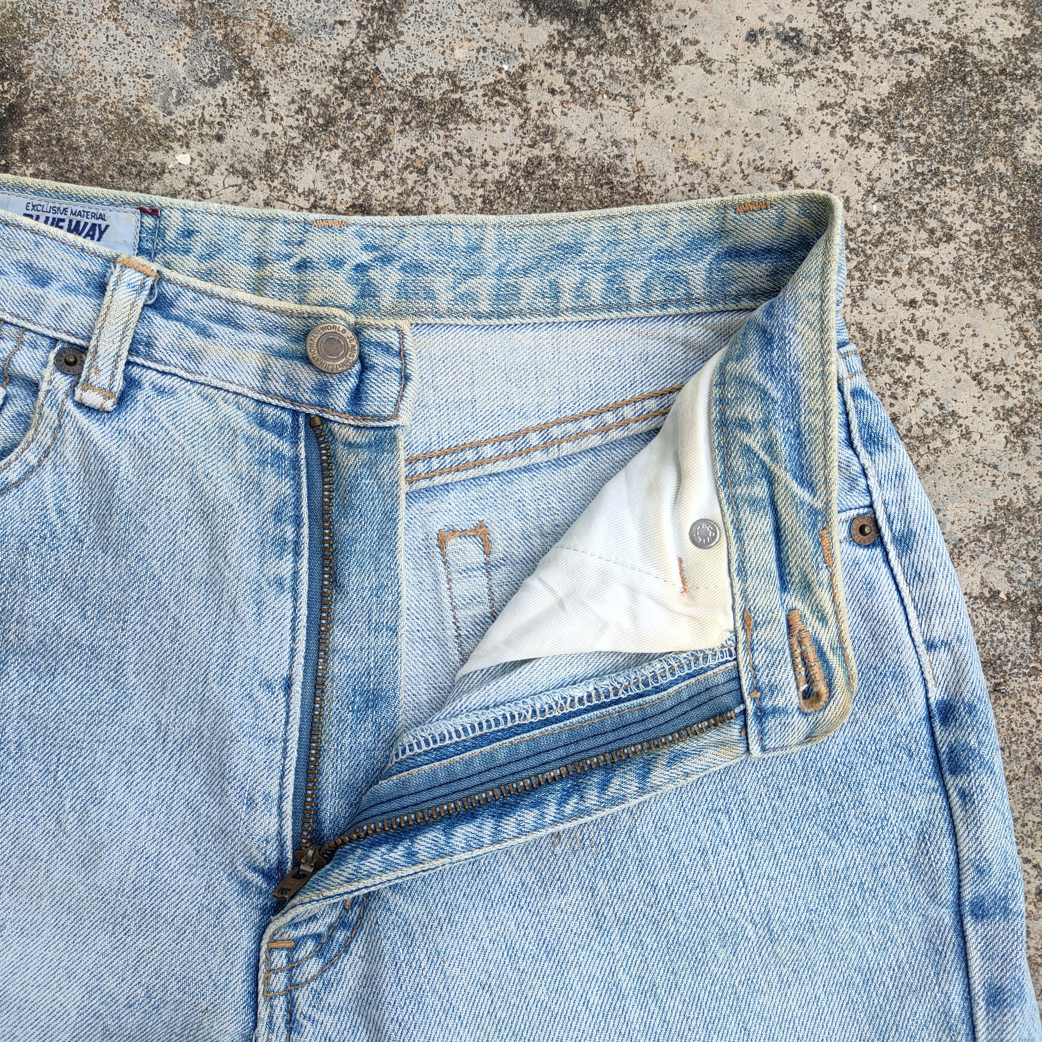Japan Blue × Jean × Vintage VINTAGE BLUE WAY FADED JEANS DENIM PANTS Size US 26 / EU 42 - 5 Thumbnail