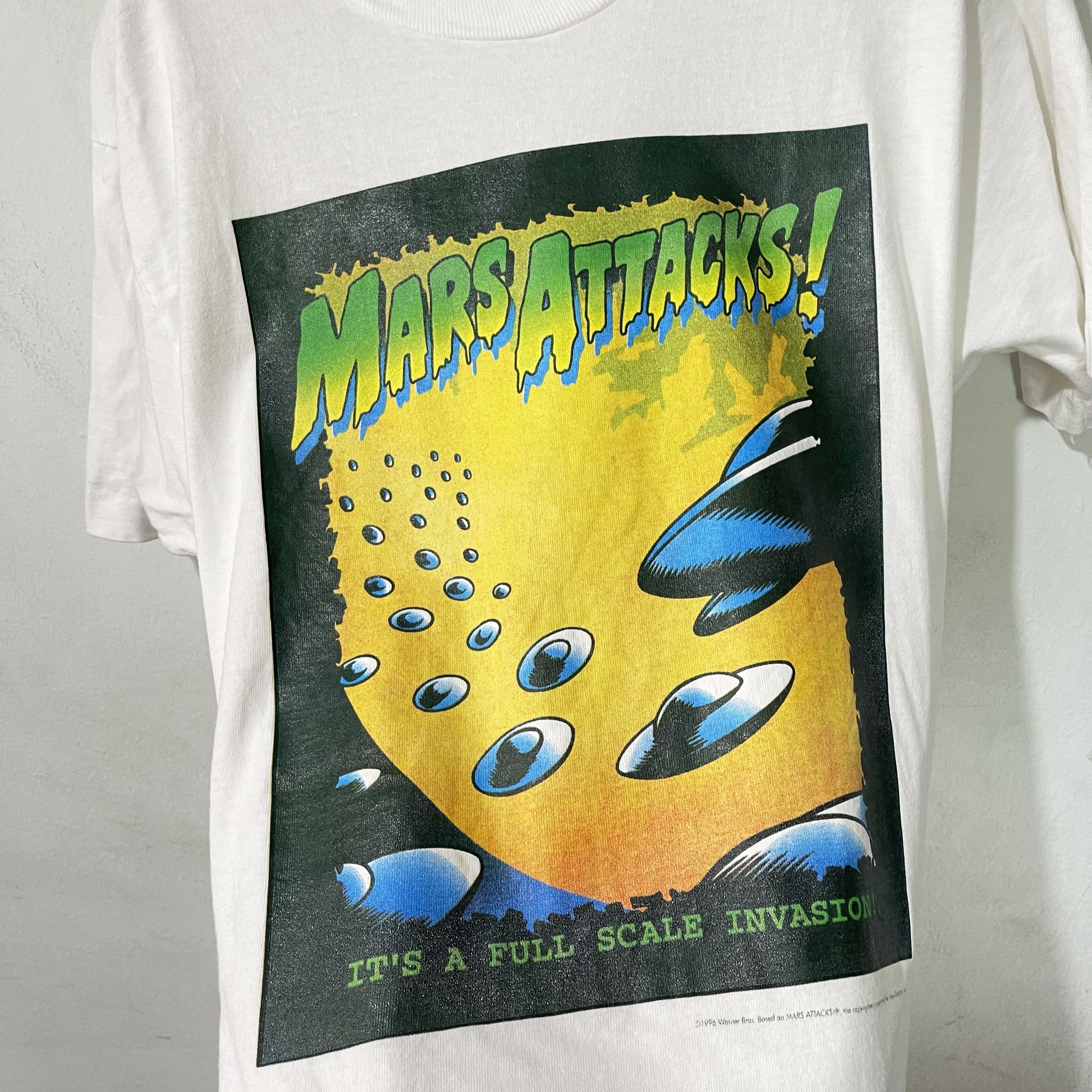 Vintage Vintage 1996 Mars Attacks T-Shirt Size US M / EU 48-50 / 2 - 2 Thumbnail
