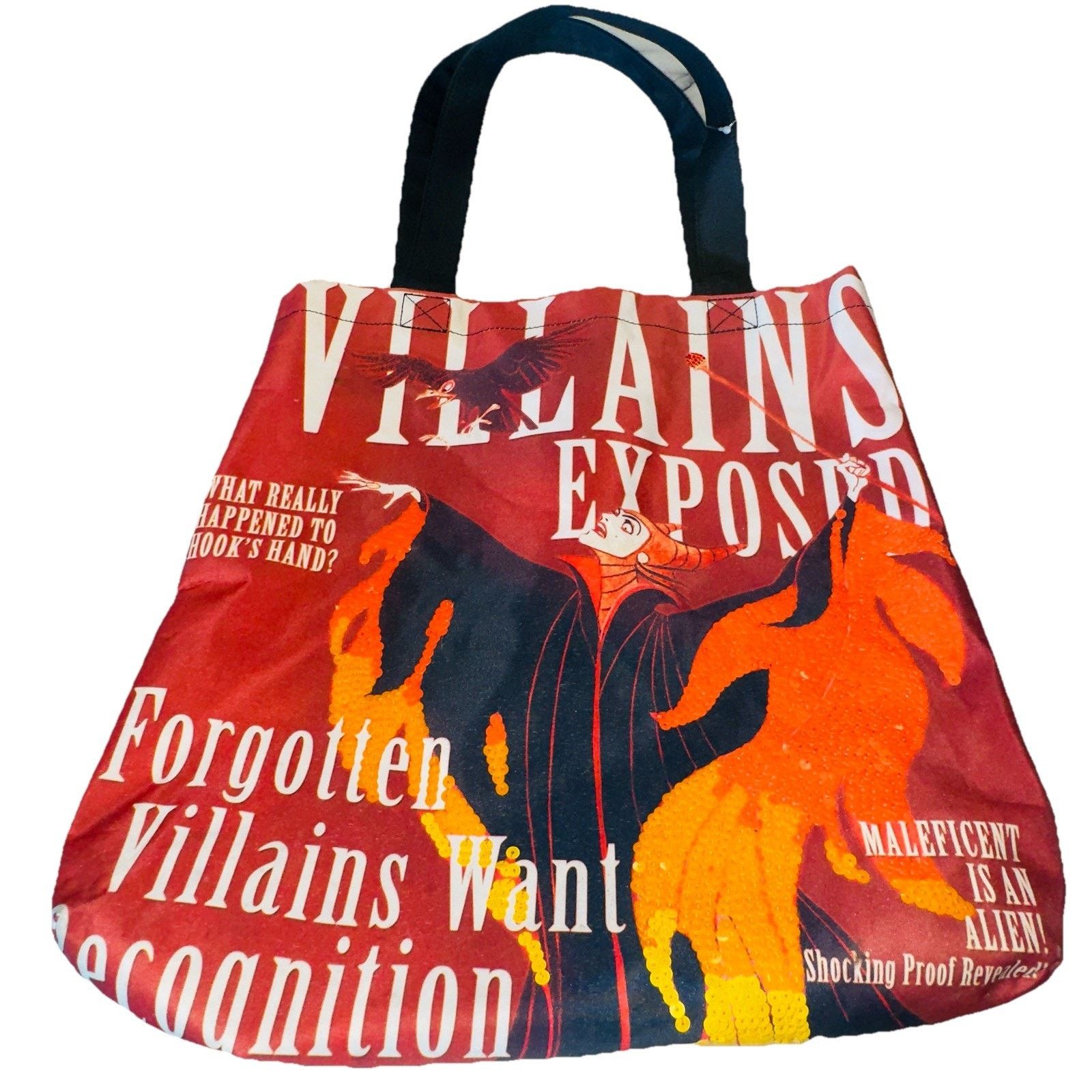 Disney Disney Store Villains Maleficent Tote Bag Handbag Sequins Size ONE SIZE - 1 Thumbnail