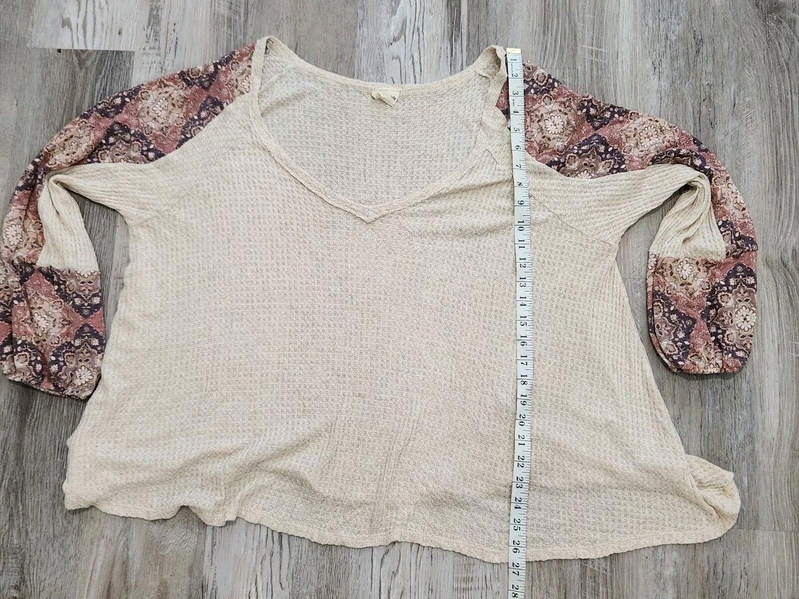 Designer Lovely Melody Sweater Top Extra Large Waffle Knit Oversized Size XL / US 12-14 / IT 48-50 - 6 Thumbnail