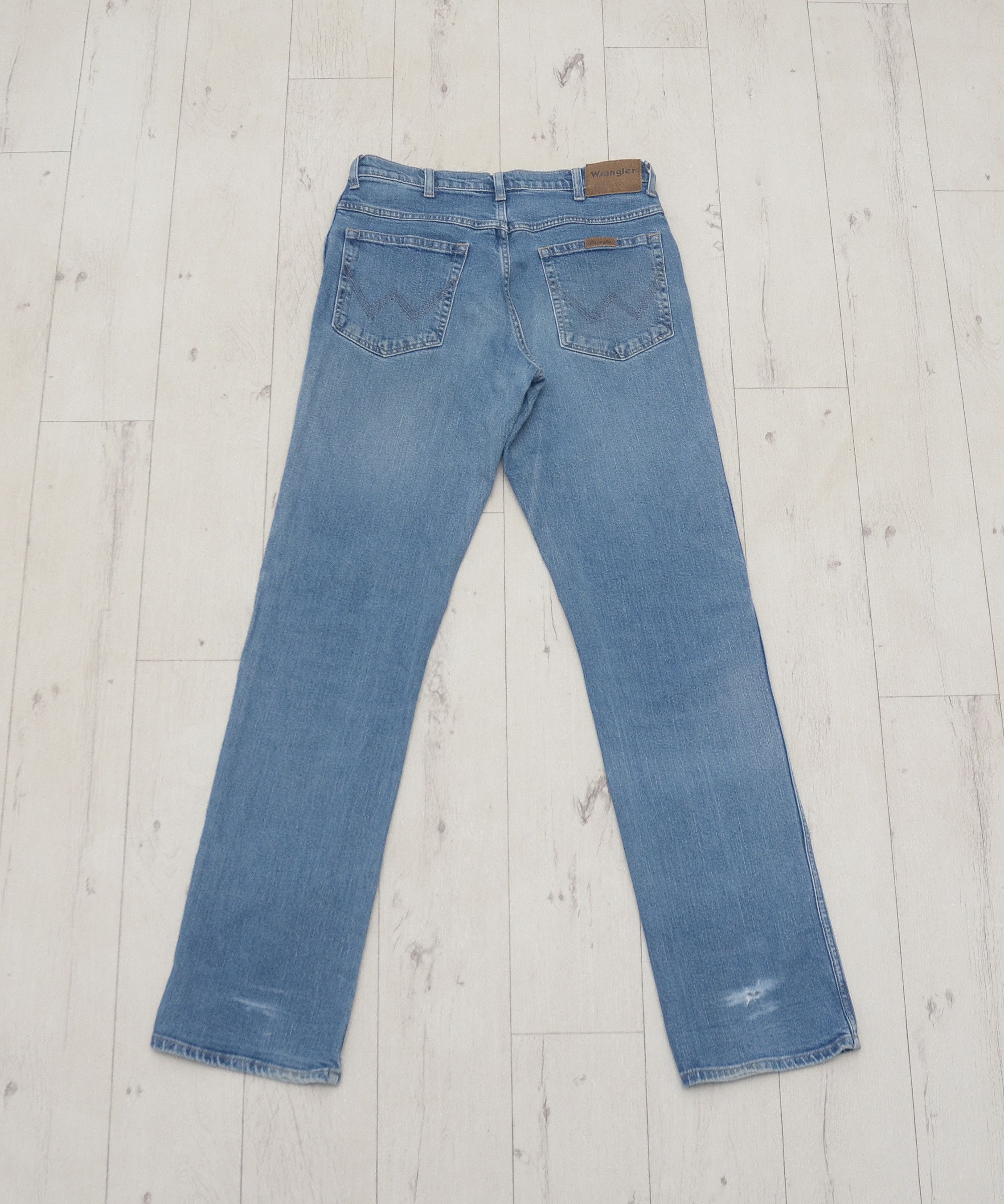 Vintage × Wrangler Vintage Y2K Wrangler Long Jeans 32x36 Distressed Light Wash Size US 32 / EU 48 - 6 Thumbnail