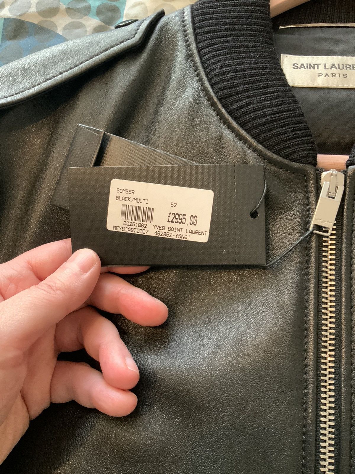 Saint Laurent Paris Saint Laurent Leather Bomber Jacket Size US L / EU 52-54 / 3 - 10 Thumbnail