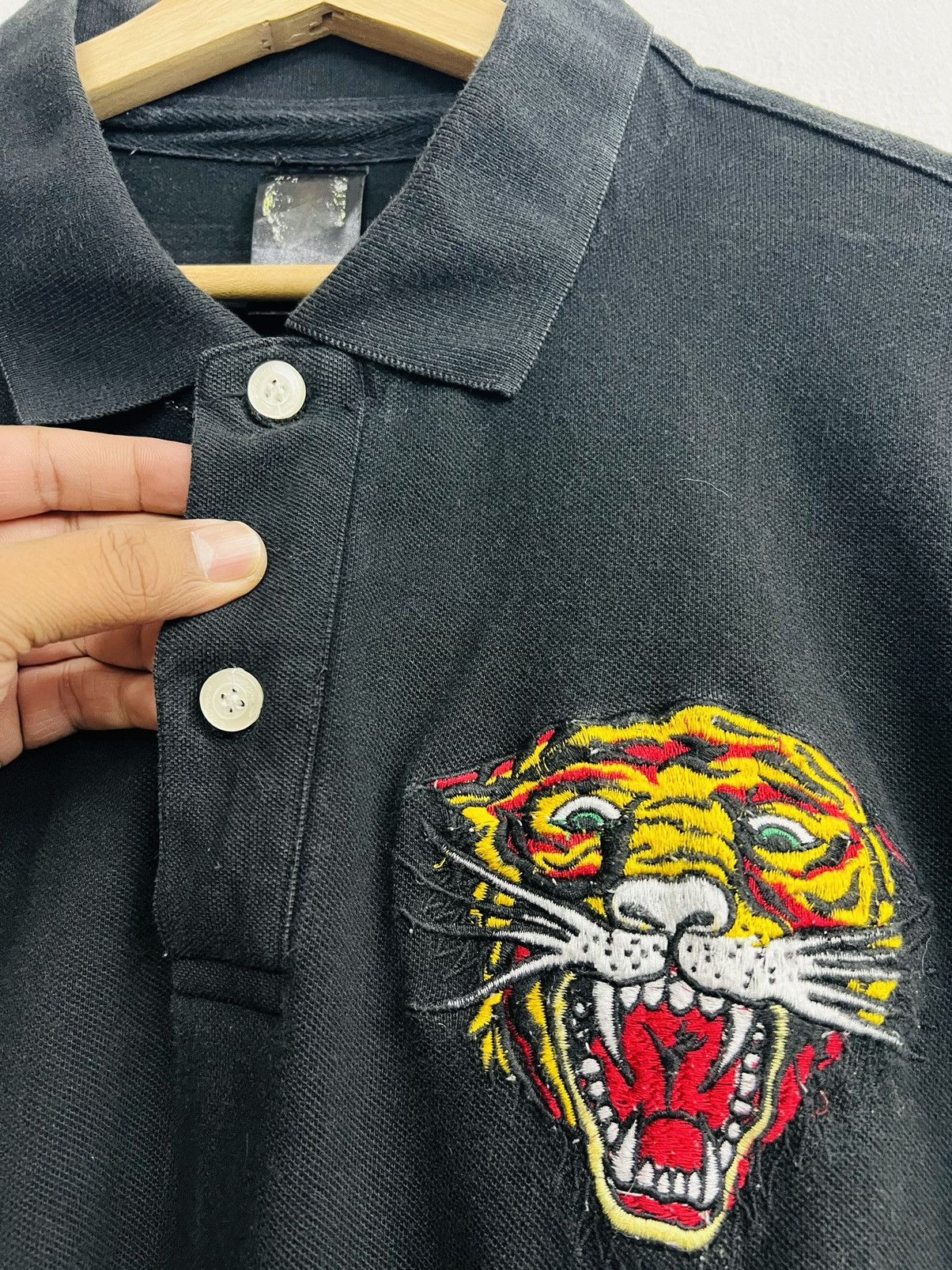 Christian Audigier Ed Hardy Tiger Embroidery Polo by Christian Audigier Size US L / EU 52-54 / 3 - 4 Thumbnail