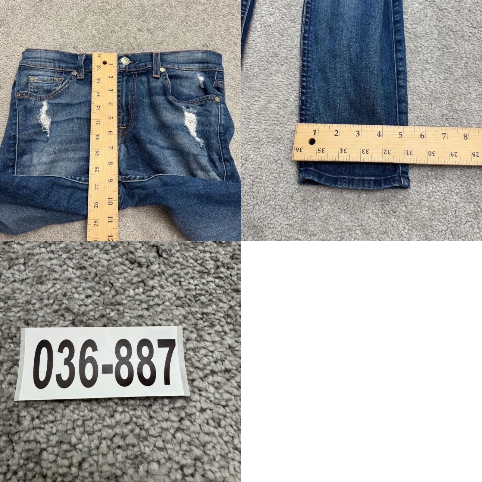 7 For All Mankind 7 For All Mankind Jeans Denim 7 For All Mankind The Ankle Skinny Distressed Blue 28 Womens Regular Jeans Size 28" / US 6 / IT 42 - 10 Thumbnail