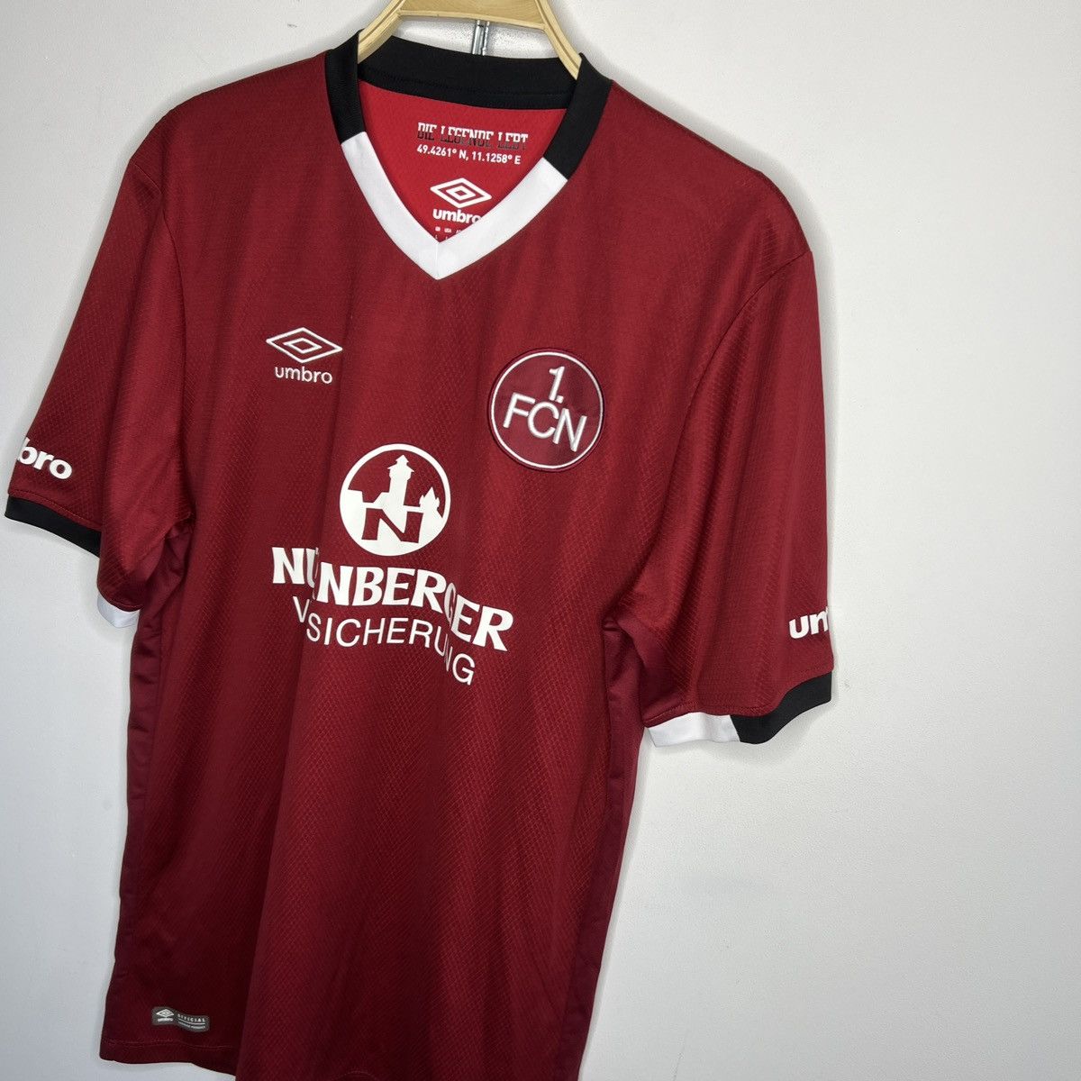 Umbro × Vintage Vintage Burgundy Jersey T-Shirt Tee Nurnberg Umbro 2020 Size US L / EU 52-54 / 3 - 2 Thumbnail