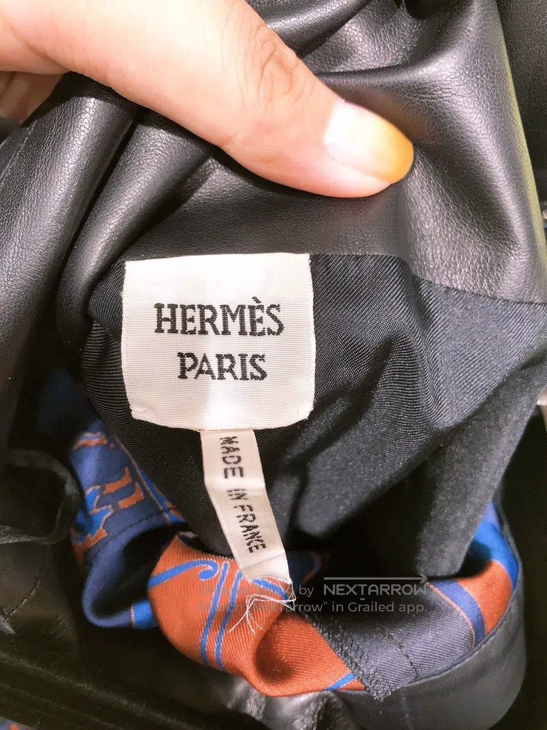Hermes Hermes Black leather and silk pleated midi skirt Size 25" / US 0 / IT 36 - 7 Thumbnail