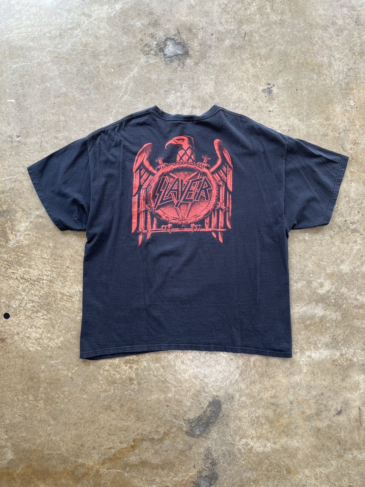 Band Tees Vintage Slayer Slaytanic Wehrmacht Solider Skull Tee XXL Size US XXL / EU 58 / 5 - 5 Thumbnail