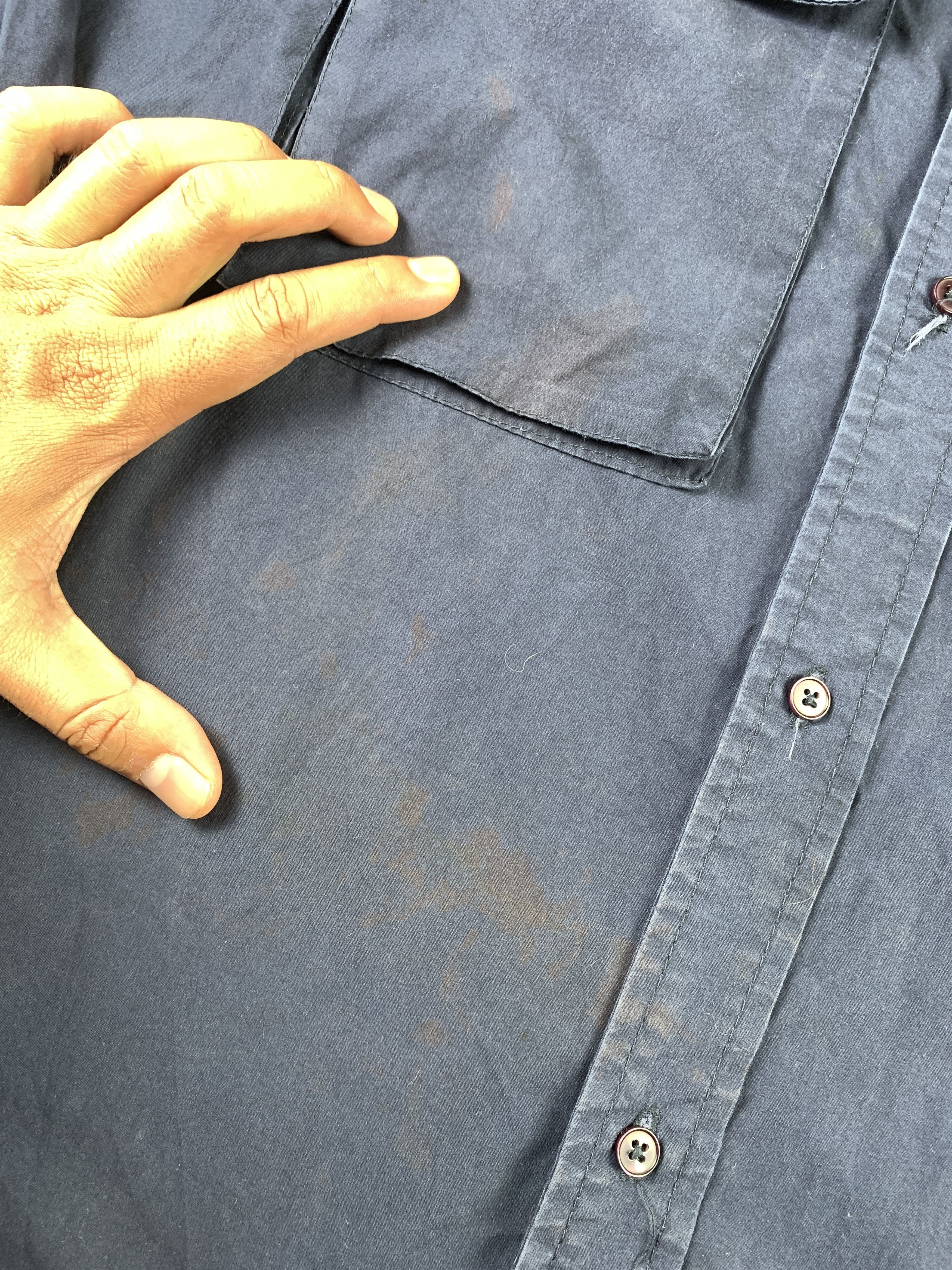 Japanese Brand Spector Navy 4 Middle Pocket Cargo Shirt (XXL) Size US XXL / EU 58 / 5 - 7 Thumbnail