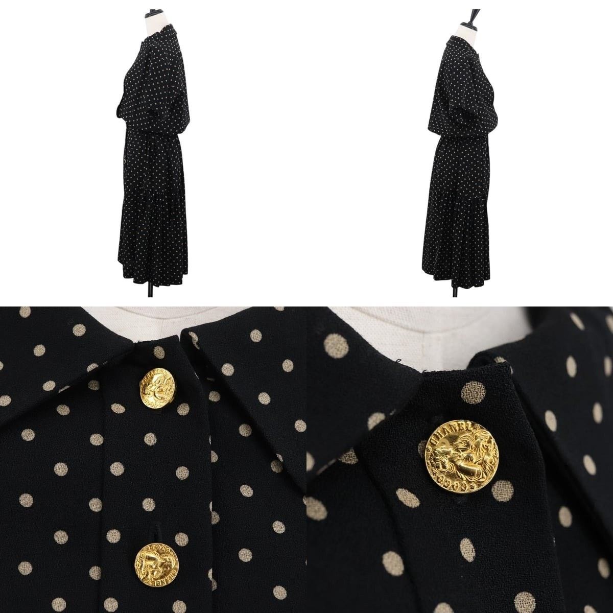 Chanel Chanel One Piece Silk Black CC Shirt Size ONE SIZE - 3 Thumbnail