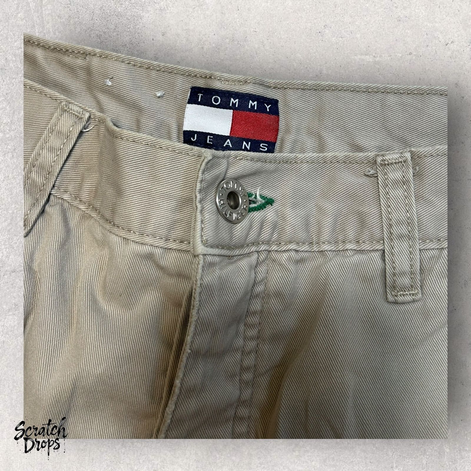 Tommy Hilfiger Tommy Hilfiger Women's Vintage Y2K Cargo Jeans Size 7 Beige Size 29" - 6 Thumbnail