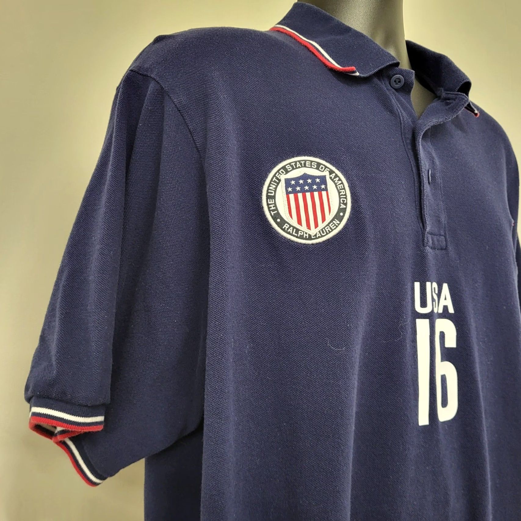 Polo Ralph Lauren Polo Ralph Lauren Shirt Men 2XLT/2TGL Blue USA Flag United States Polo Shirt Mens 2XLT/2TGL Blue USA Theme Polo Ralph Lauren Shirt 2XLT/2TGL Size US XXL / EU 58 / 5 - 2 Thumbnail