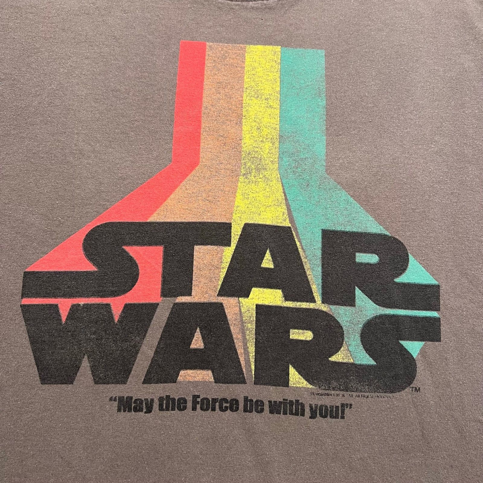 Star Wars Star Wars Retro Graphic Tee “May The Force Be With You” Size US XL / EU 56 / 4 - 2 Thumbnail
