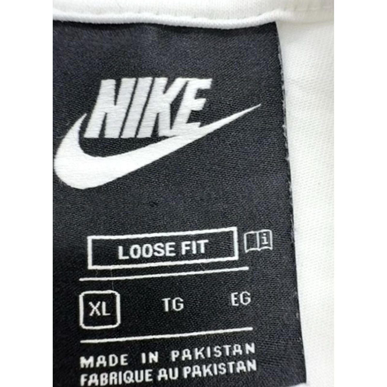 Nike Nike Men White Logo Loose Fit T-Shirt Big & Tall XL Size US XL / EU 56 / 4 - 4 Thumbnail