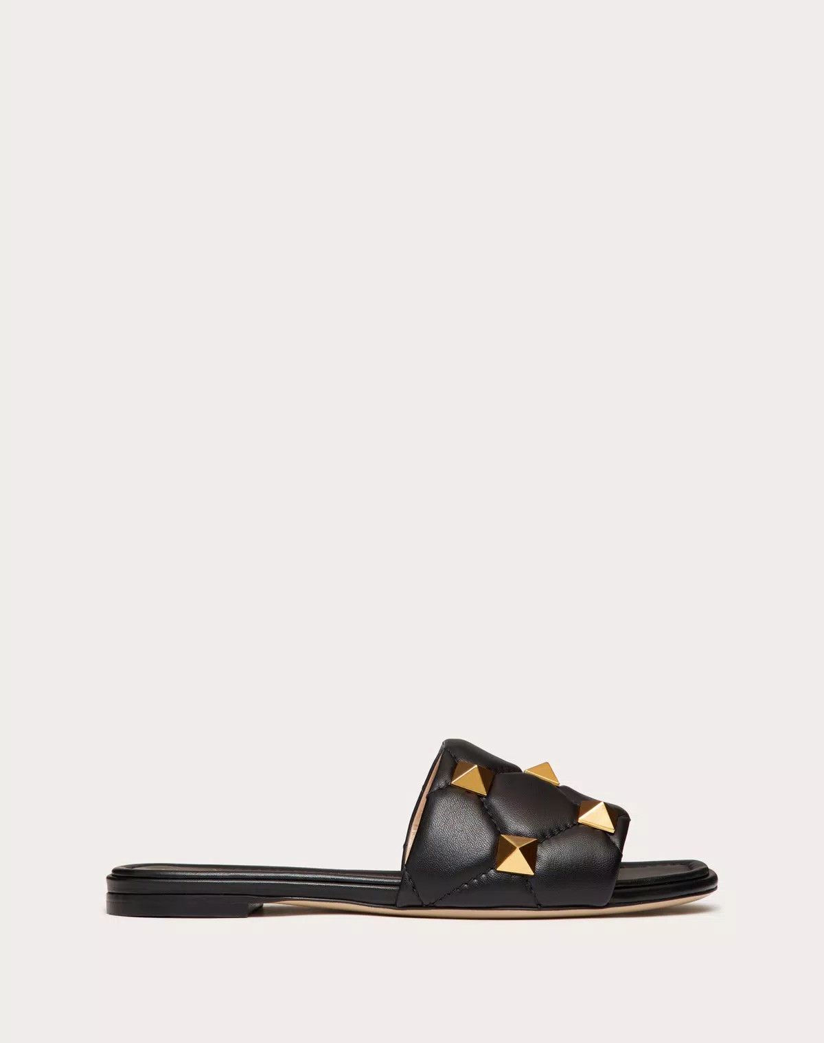 Valentino o1s1wg110625 Roman Stud Flat Slide Sandal in Black Size US 9.5 / IT 39.5 - 1 Thumbnail