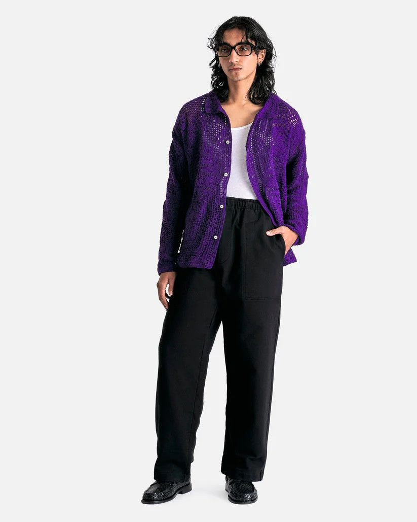 Bode o1s1v1r1oon0825 Crochet Overshirt in Purple Size US XXL / EU 58 / 5 - 4 Thumbnail