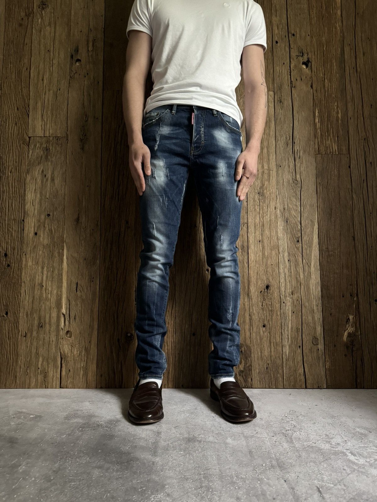 Designer × Dsquared2 Dsquared2 2019 Distressed Cool Guy Slim Jeans Pants Size US 30 / EU 46 - 1 Thumbnail