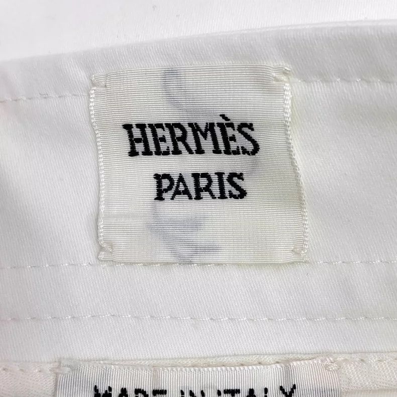 Hermes Hermes Beige Cotton Casual Shorts XXS Size-2506 Size 33" - 5 Thumbnail