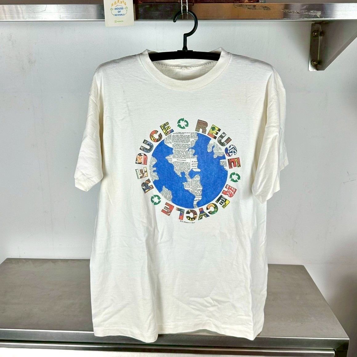Other Vintage 1991 Reduce Reuse Recycle Environment Graphic Tee Size US XL / EU 56 / 4 - 1 Thumbnail