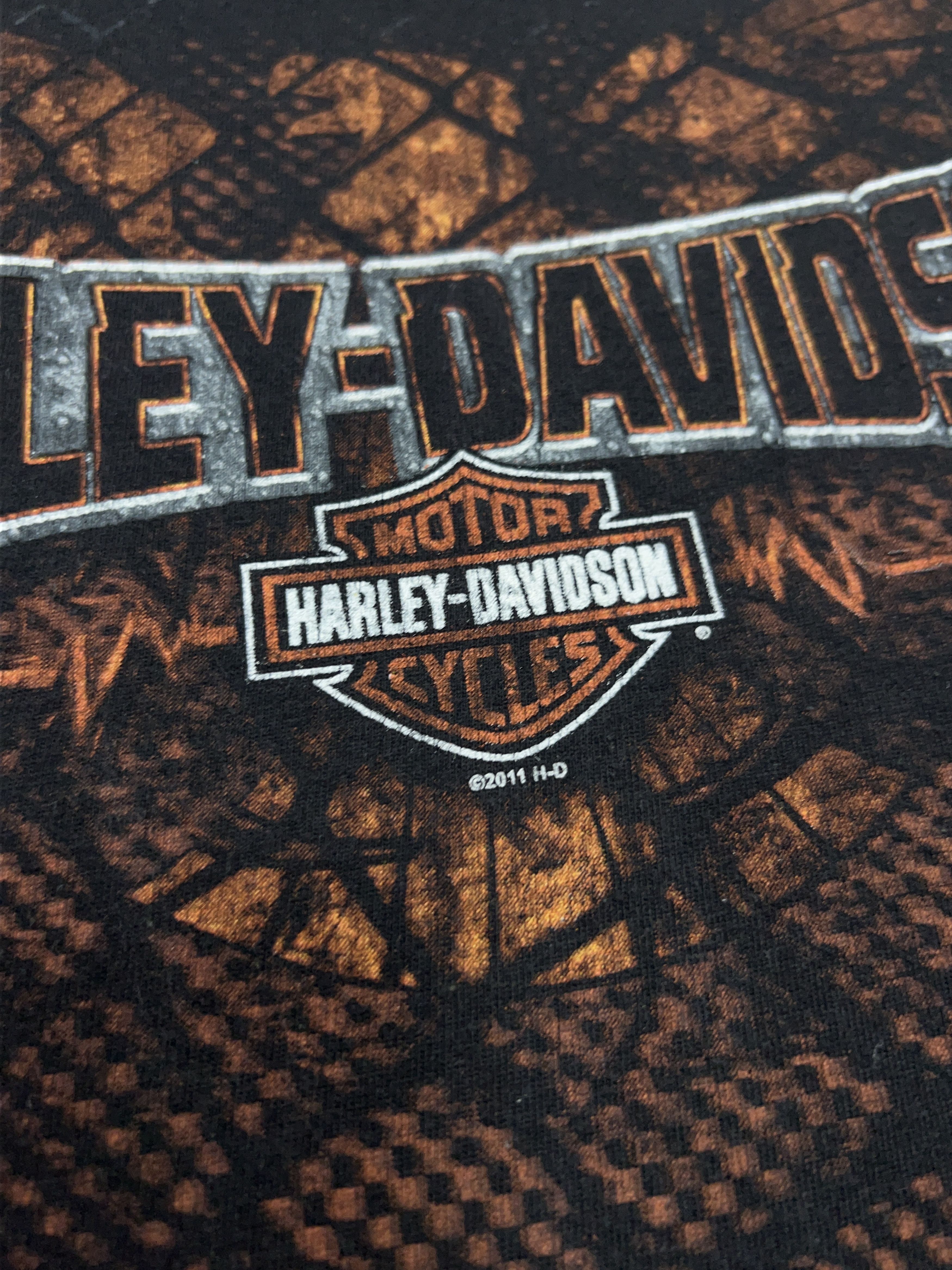 Harley Davidson Warr's London England Motorcycles Biker T Shirt Big Logo Size US XL / EU 56 / 4 - 8 Thumbnail