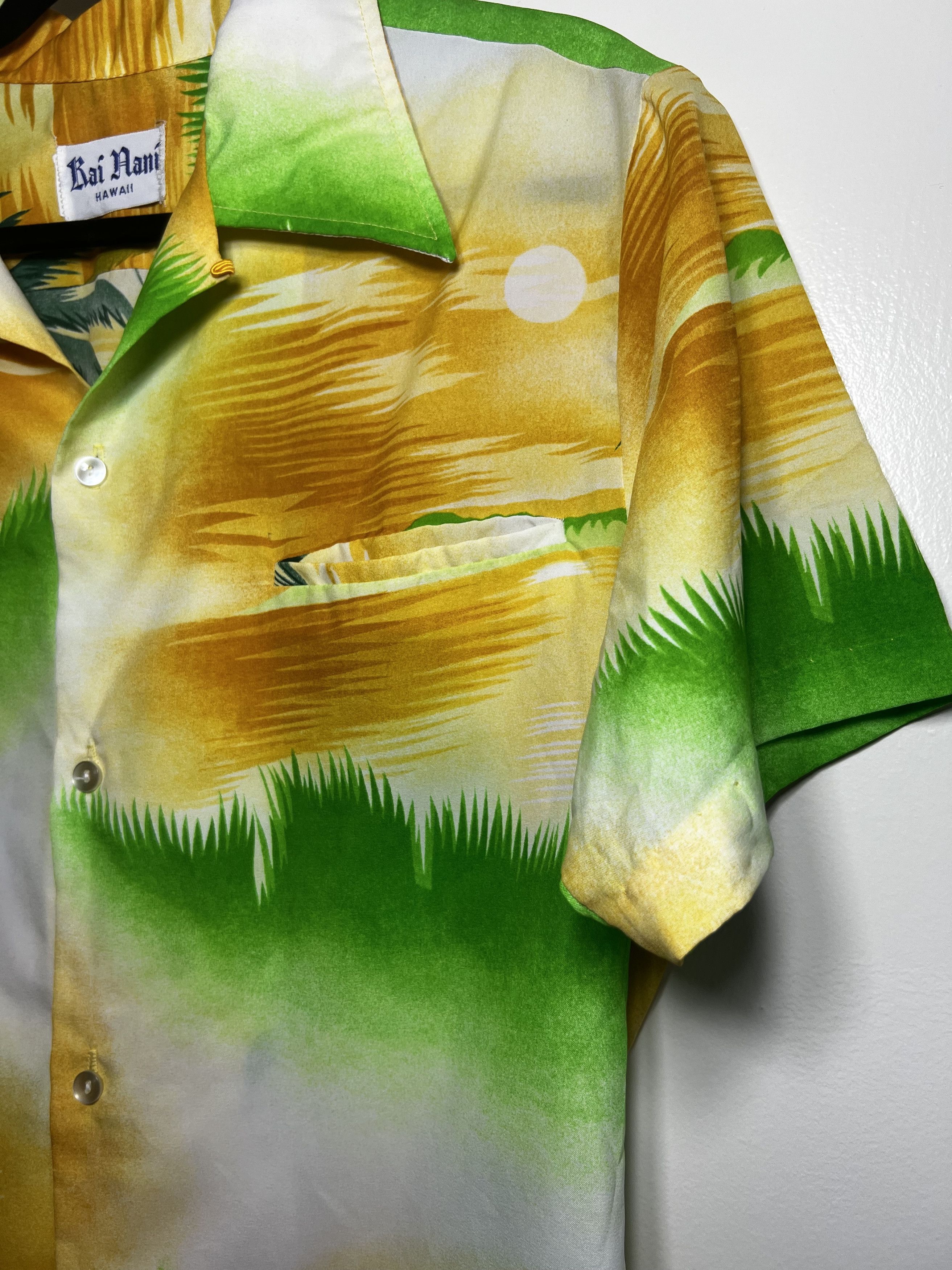 Other Vintage Kai Nani Hawaiian Print Island Scene Button Up Shirt Size US M / EU 48-50 / 2 - 4 Thumbnail