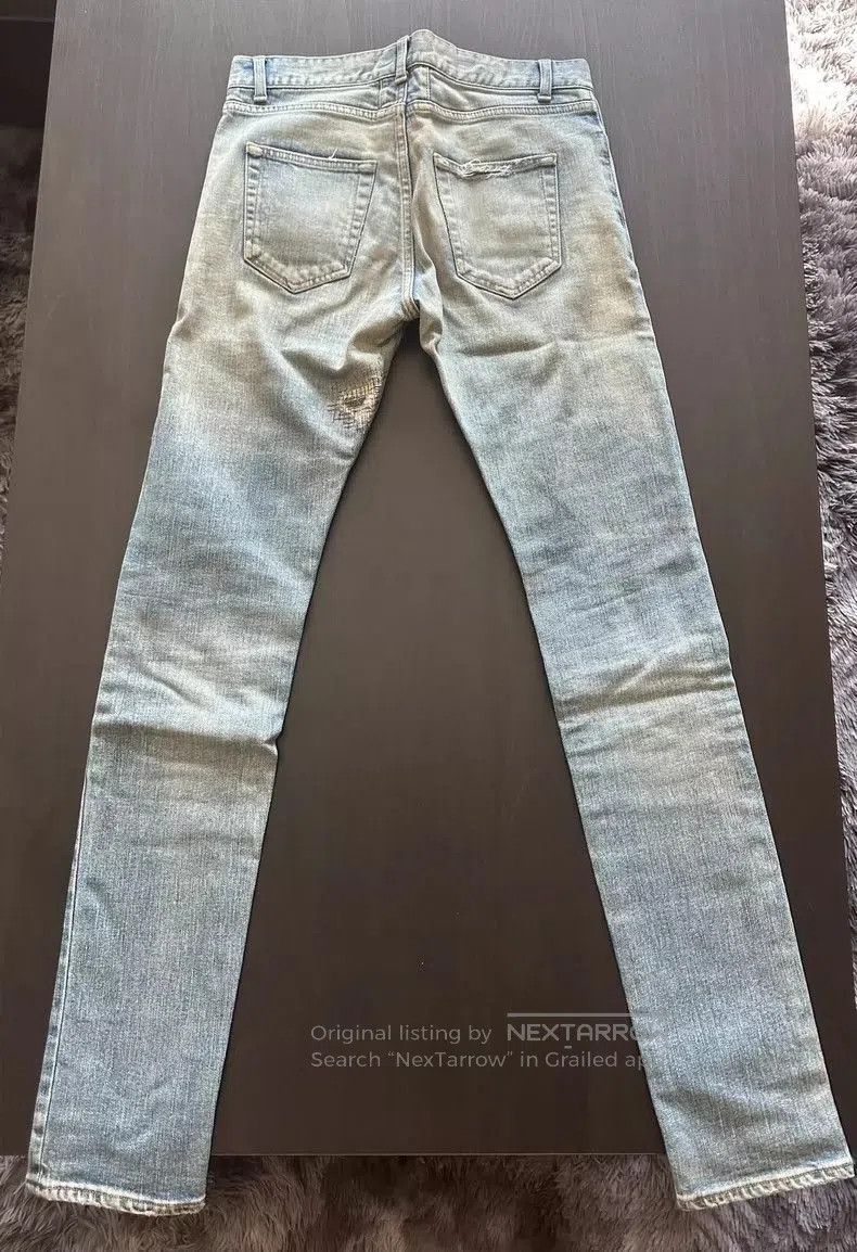 Saint Laurent Paris YSL Washed Distressed Skinny Jeans. Size US 29 - 2 Thumbnail