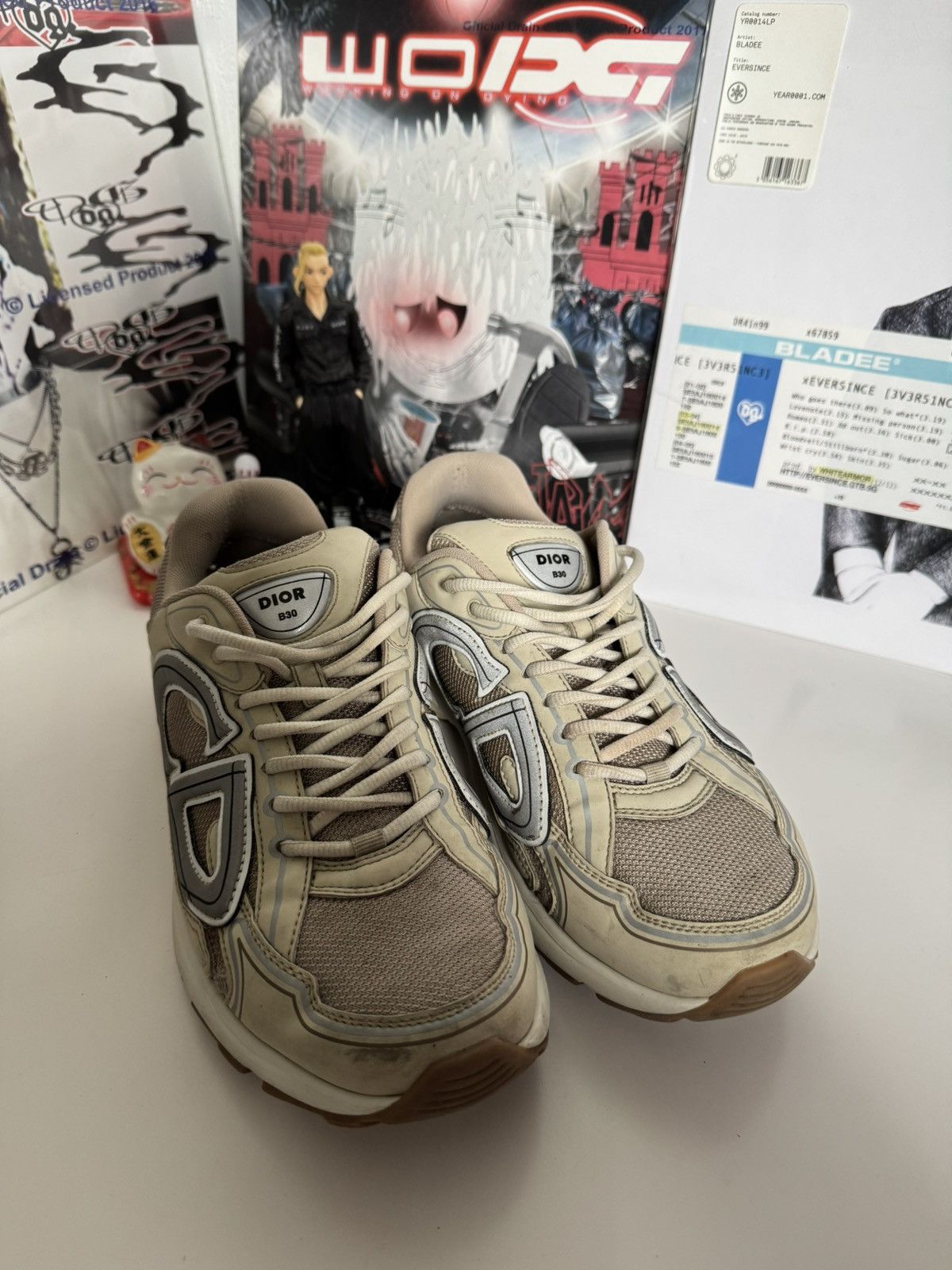 Dior Dior B30 Reflective CD Logo Beige Sneakers luxury designer Size US 10 / EU 43 - 5 Thumbnail