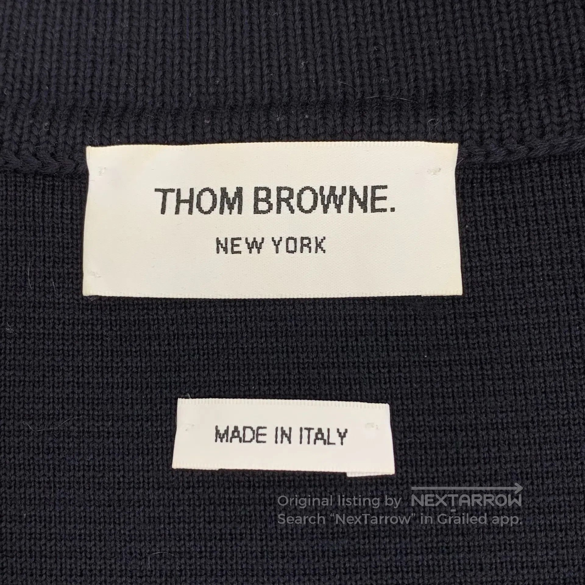 Thom Browne Thom Browne Black Classic Four Stripe Wool Reversible Zipp Size US L / EU 52-54 / 3 - 5 Thumbnail
