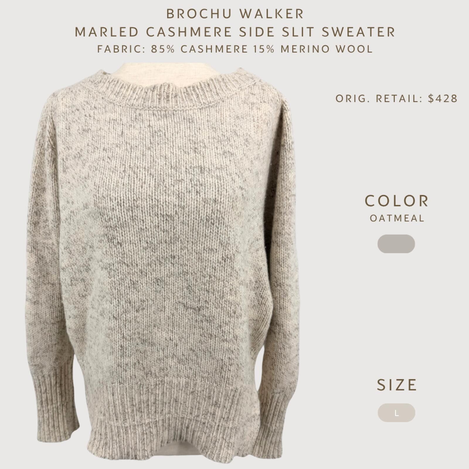 Other Brochu Walker Cashmere Side Slit Sweater L Size L / US 10 / IT 46 - 2 Thumbnail