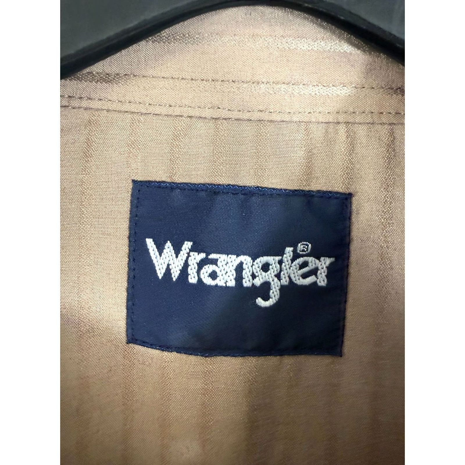 Wrangler VINTAGE Wrangler Western Shirt Mens L Brown Dobby Striped Pearl Snap Front Flap Pocket Long Sleeve Mens Size US L / EU 52-54 / 3 - 7 Thumbnail