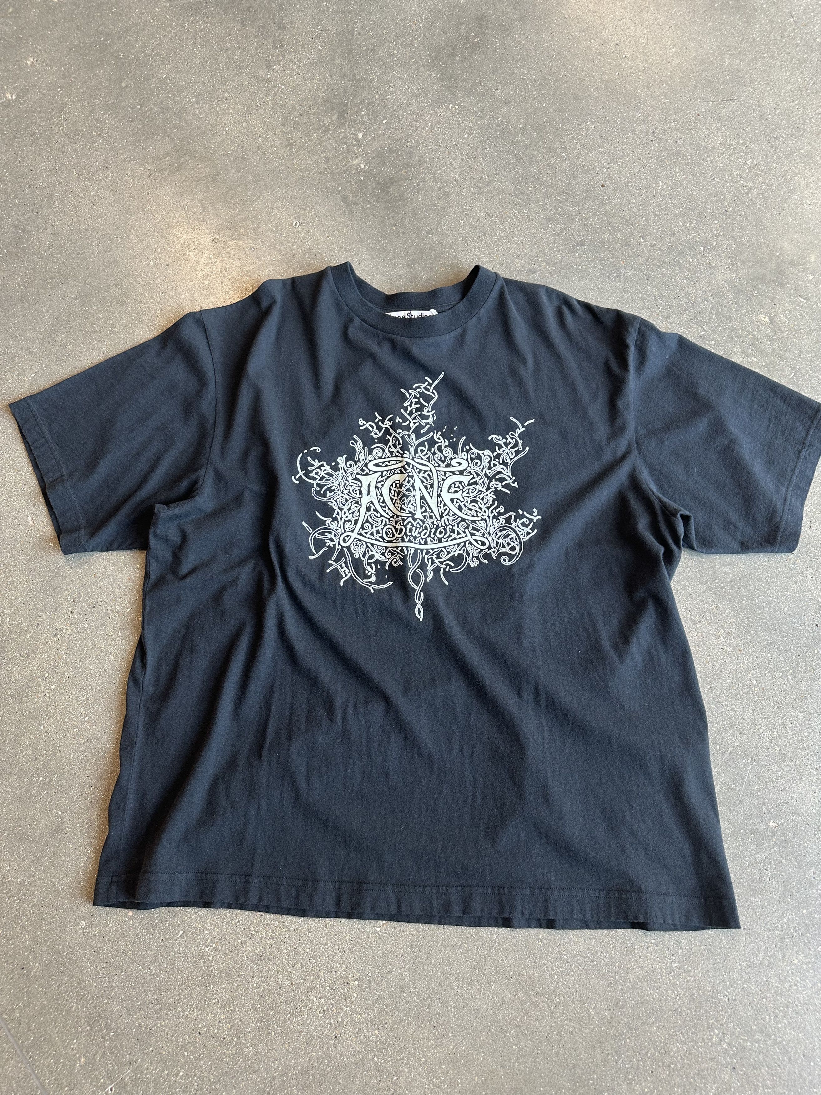 image of Acne Studios Glow-In-The-Dark T-Shirt Black, Men's (Size XL)
