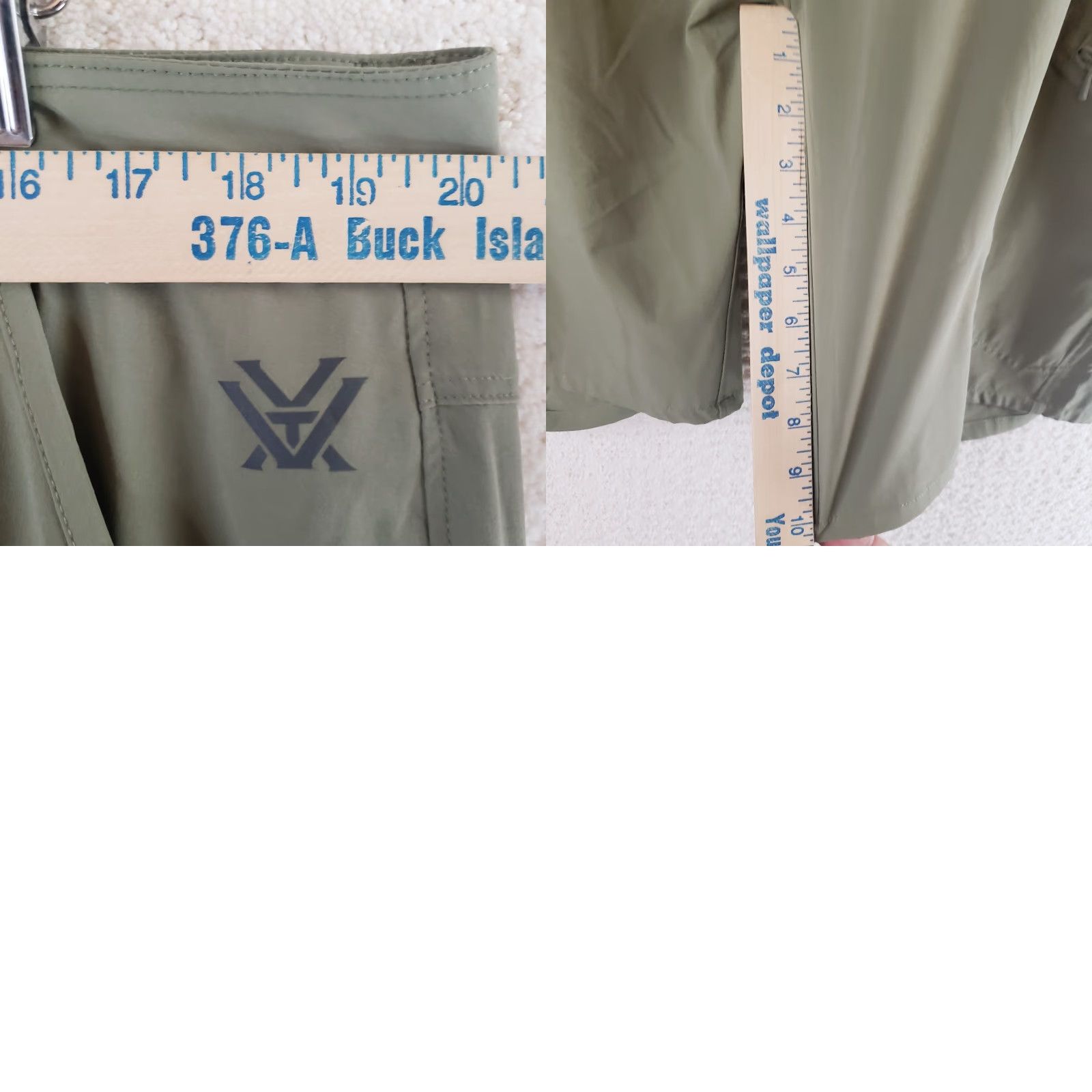 Vintage Vortex Sun Slayer Shorts Green Men 38x10 Zip Pockets Spandex Stretch Cargo Outdoor Comfort 10in Inseam Regular Mens Size US 38 / EU 54 - 9 Thumbnail