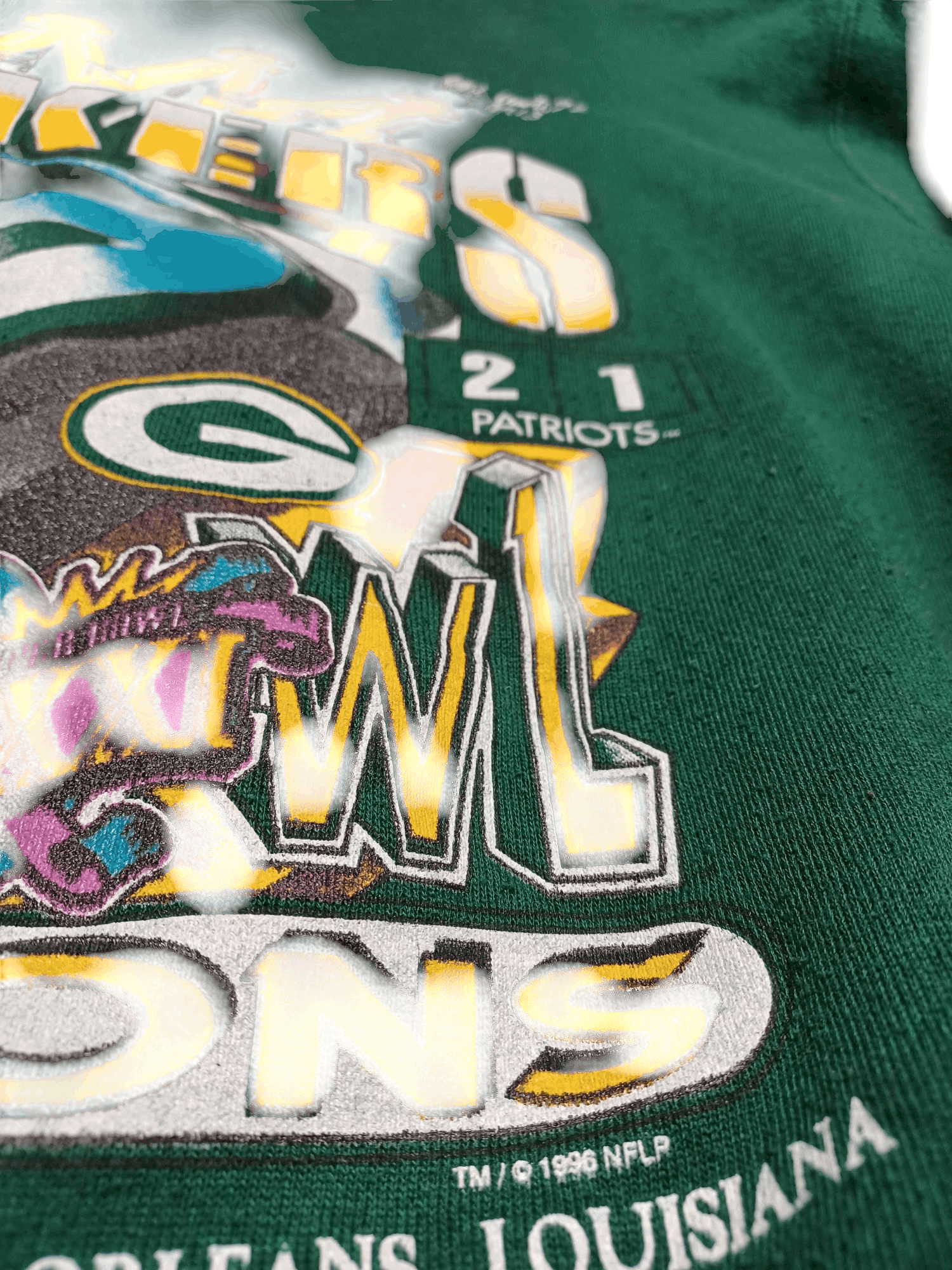 Hanes SUPERBOWL 1997 PACKERS MADE IN USA VINTAGE HANES SWEATSHIRT Size US L / EU 52-54 / 3 - 3 Thumbnail