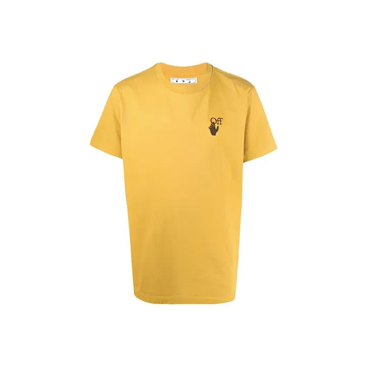 Off-White Off-White Yellow Logo Print T-Shirt 0079 Size US M / EU 48-50 / 2 - 1 Thumbnail