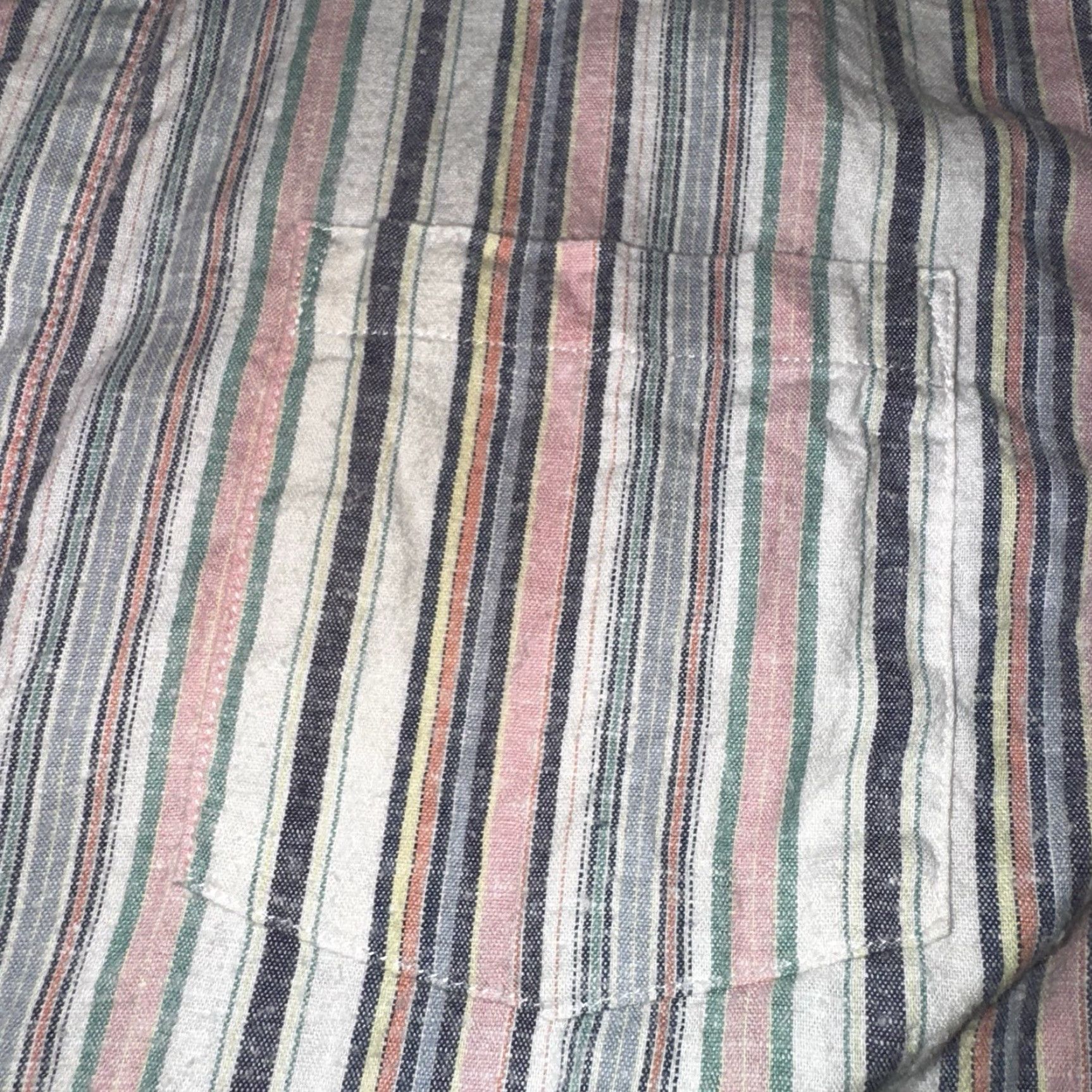 Marine Layer Marine Layer Striped Button Up Shirt Mens Medium Hemp Blend Tencel Beach Collar Size US M / EU 48-50 / 2 - 3 Thumbnail