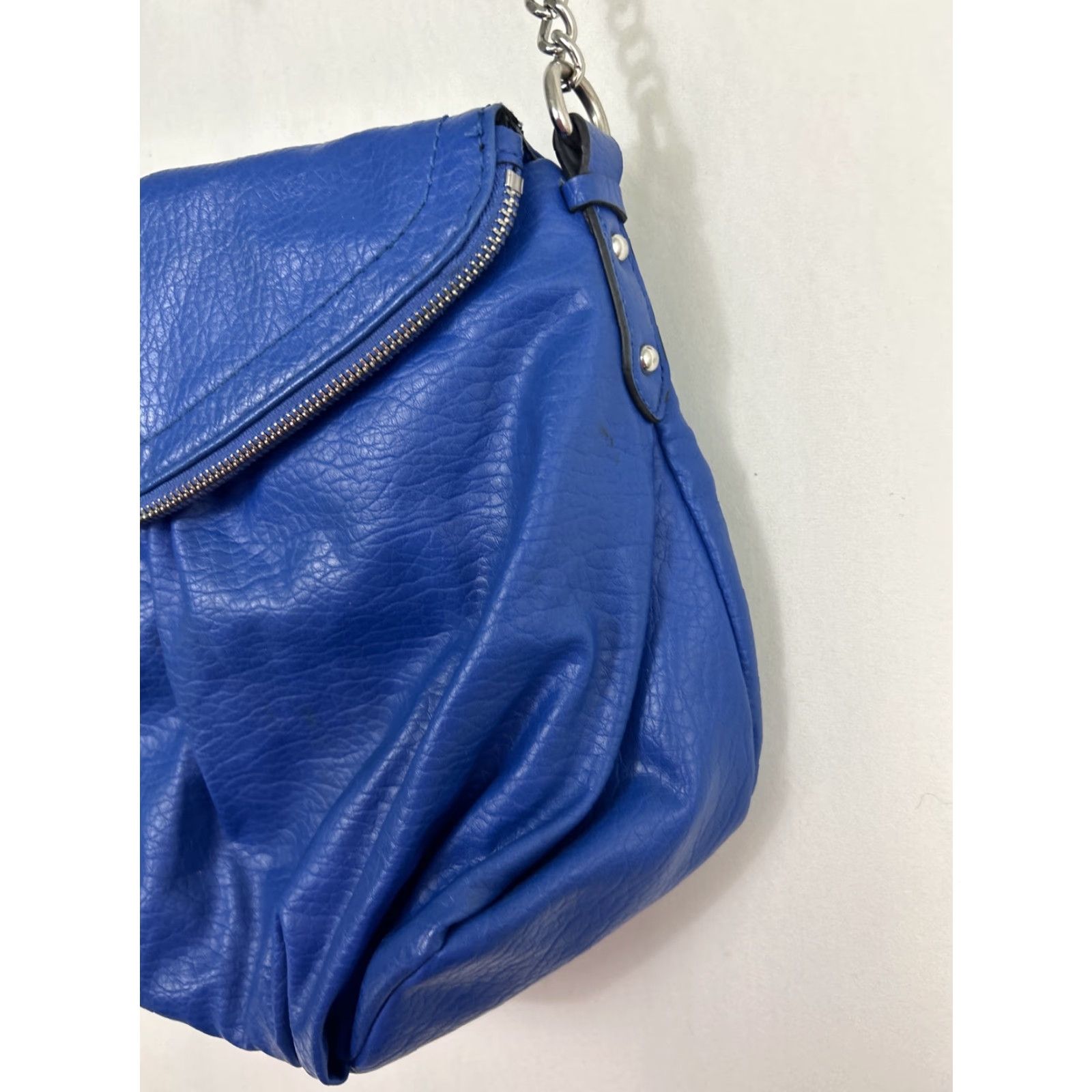 Juicy Couture Juicy Couture Crossbody Handbag Royal Blue Metallic Accents Large Leather Faux Leather Gold Crossbody Strap Women Size ONE SIZE - 5 Thumbnail
