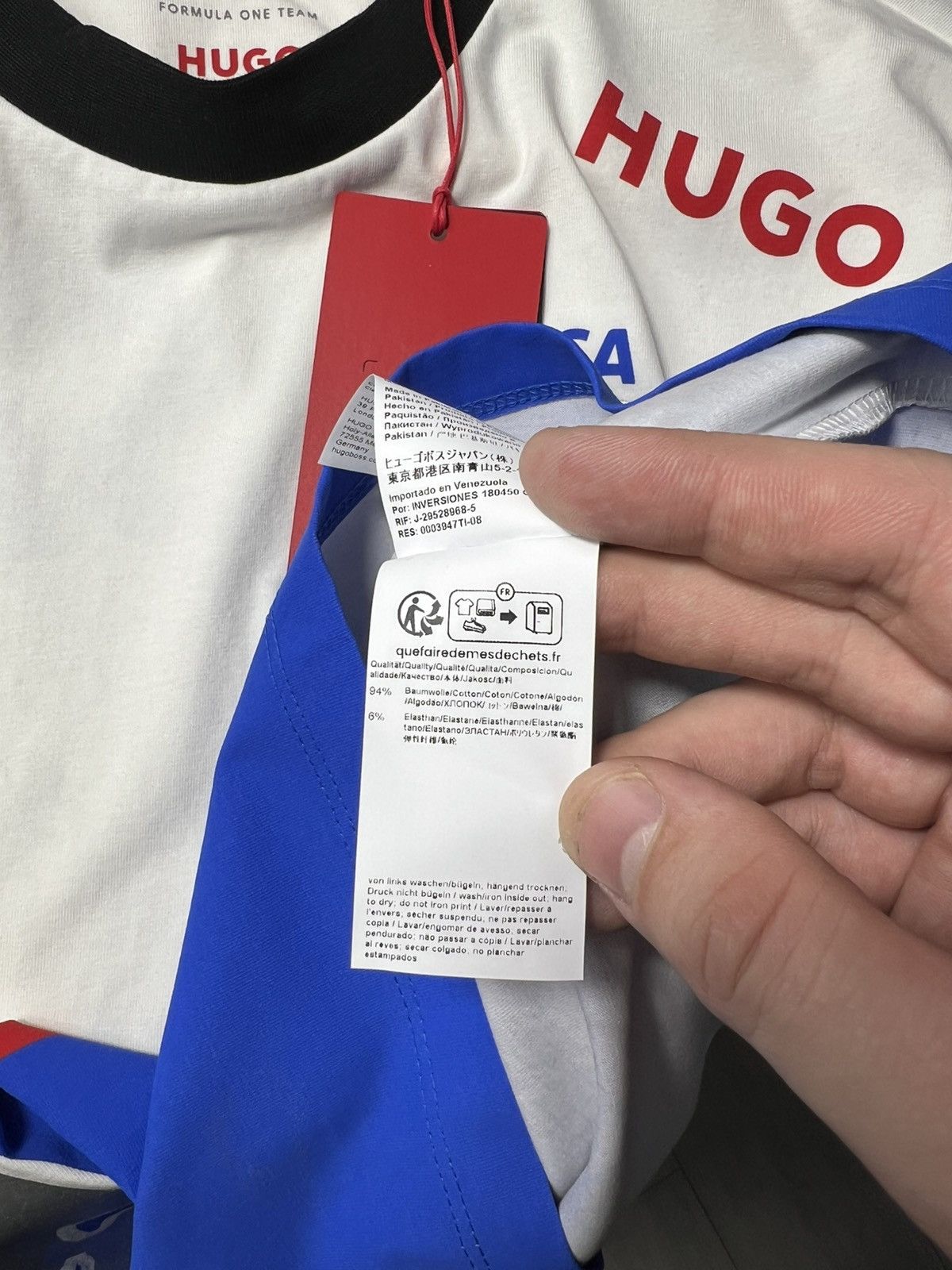 Hugo HUGO Visa Cash App RB Formula One F1 Team Shirt White Blue Size US M / EU 48-50 / 2 - 18 Thumbnail