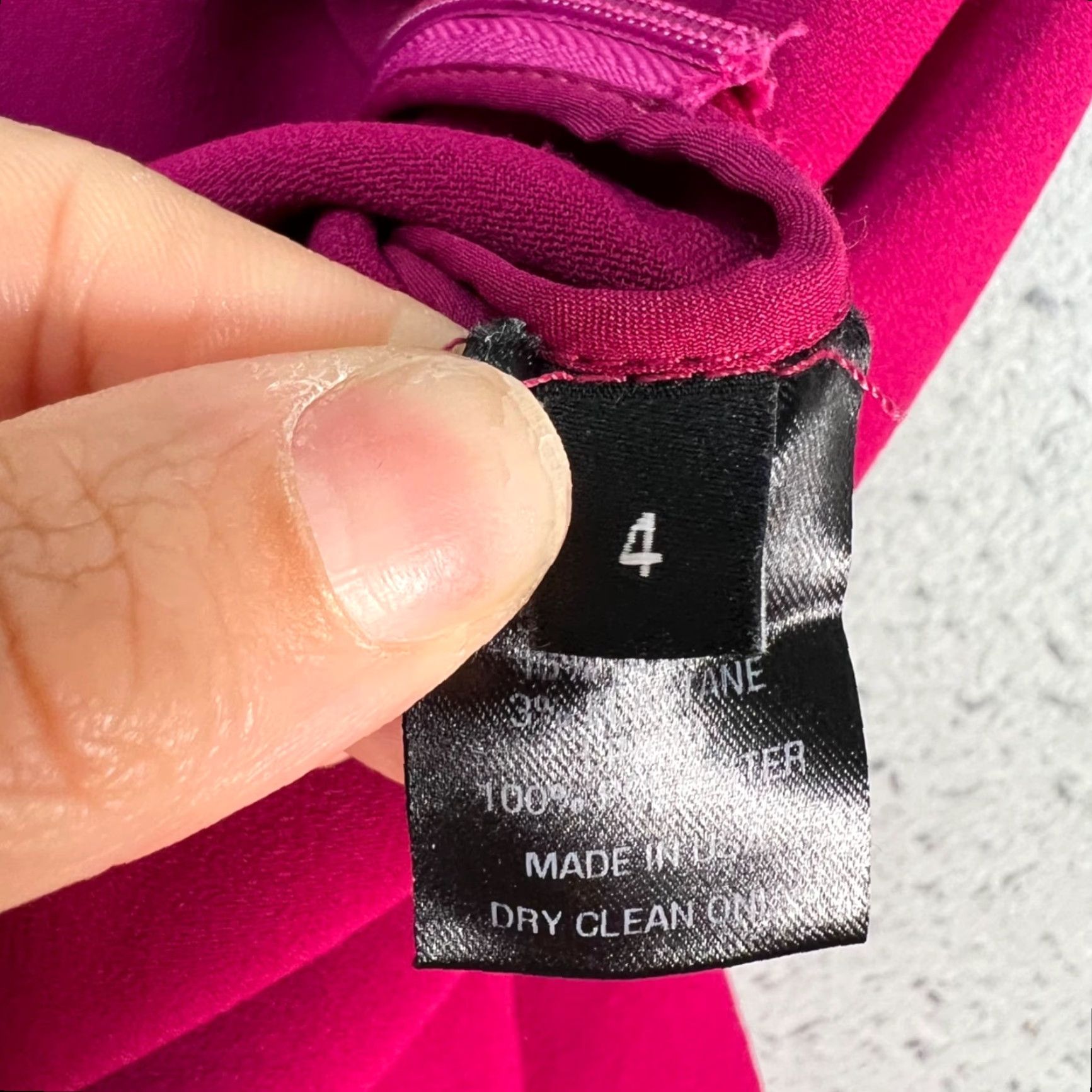 Brandon Maxwell Brandon Maxwell Womens Pants Dress Pants Viscose Blend Pink 4 High Rise Flat Front In USA Slim Fit Trousers Size 42" / US 20 - 4 Thumbnail