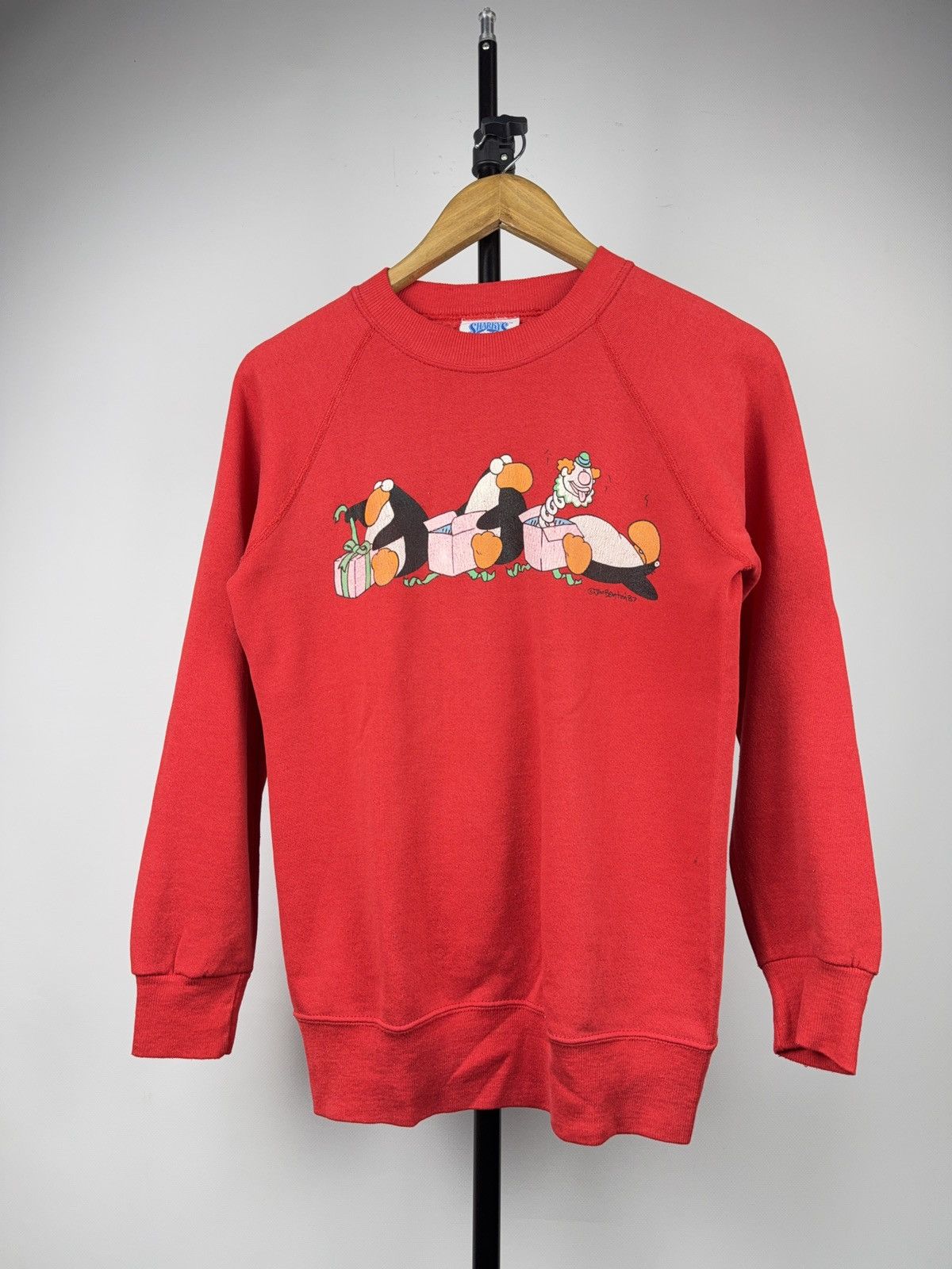 Vintage Retro Vintage 1987 Penguin Graphic Sweatshirt USA Crewneck Size US S / EU 44-46 / 1 - 1 Thumbnail