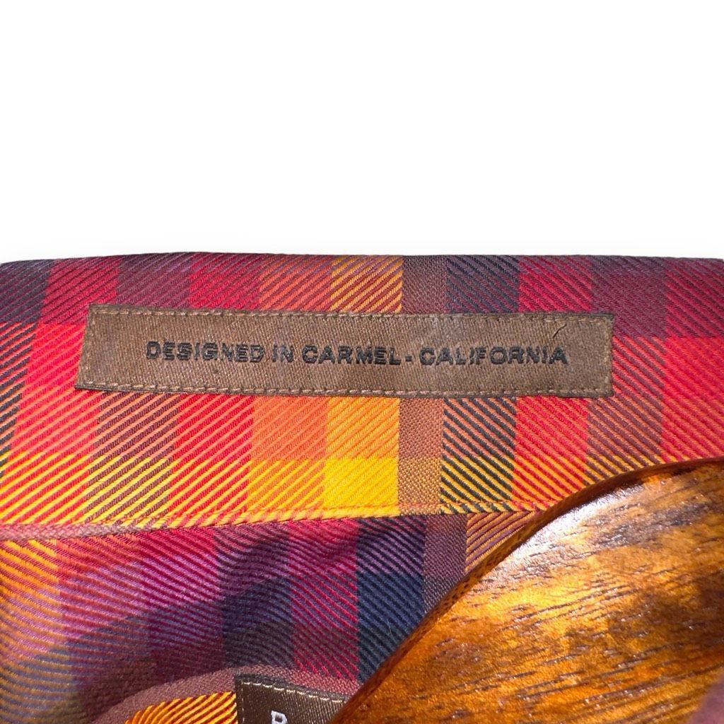 Robert Talbott Robert Talbott Red & Orange Check Button Down Shirt Size M Size US M / EU 48-50 / 2 - 9 Thumbnail